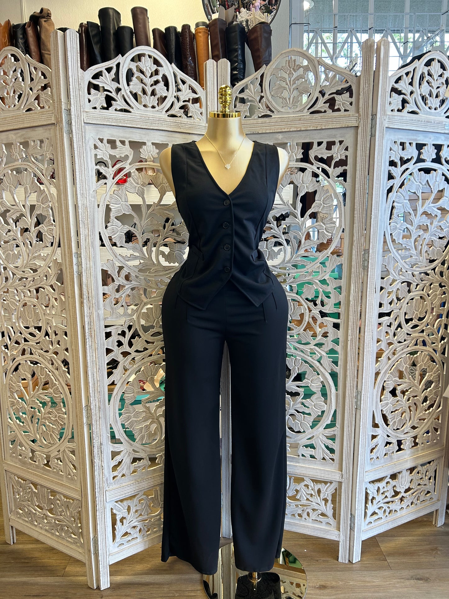 Two piece vest and pants set PRE ORDER