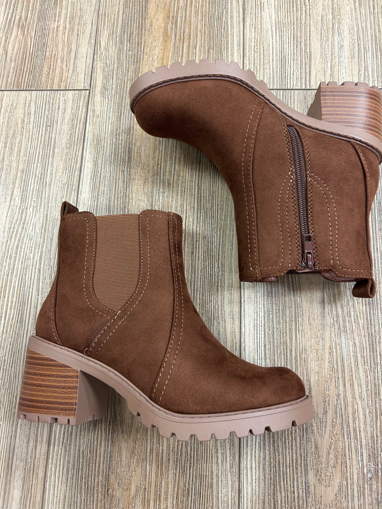 Brown Suede booties