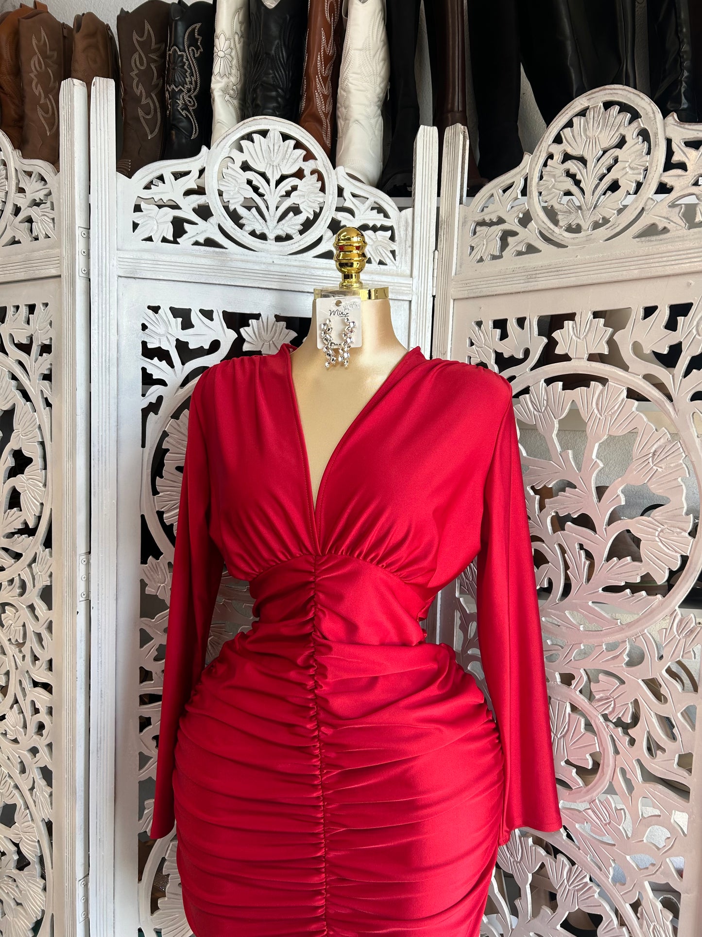 v-neck dress