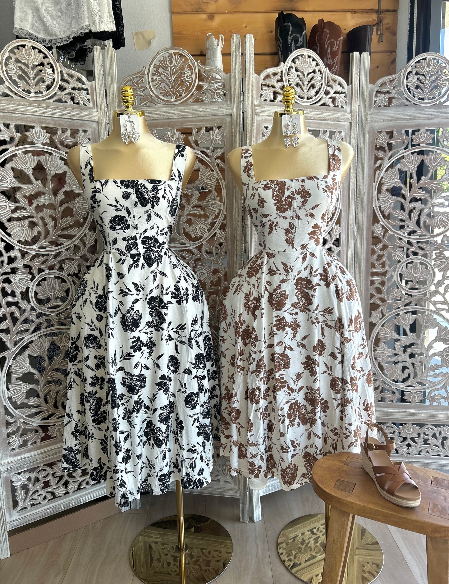 Flower print dress