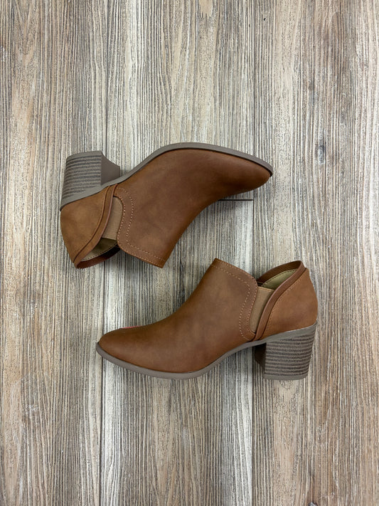 Tan booties