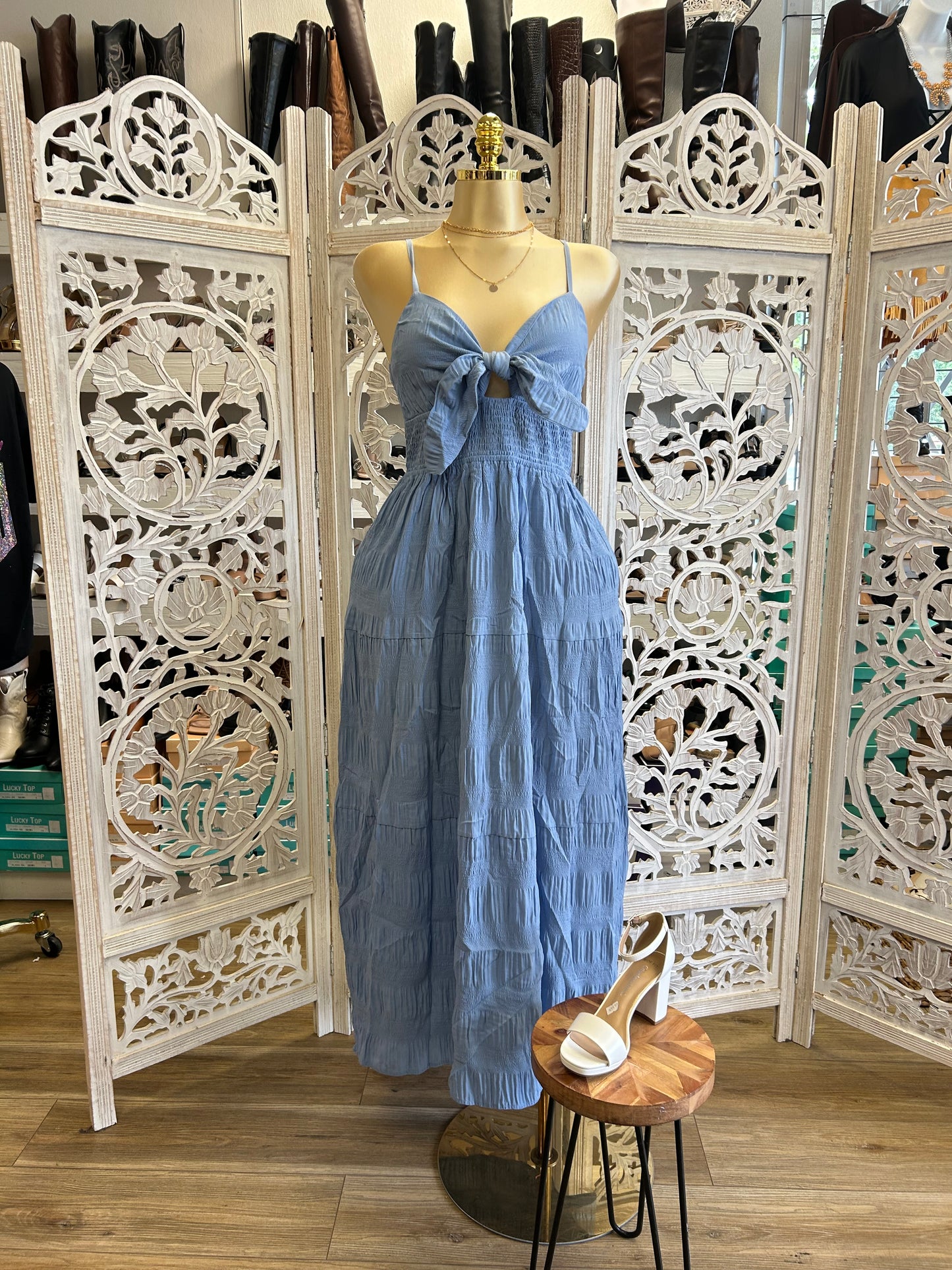 Floral tie dress