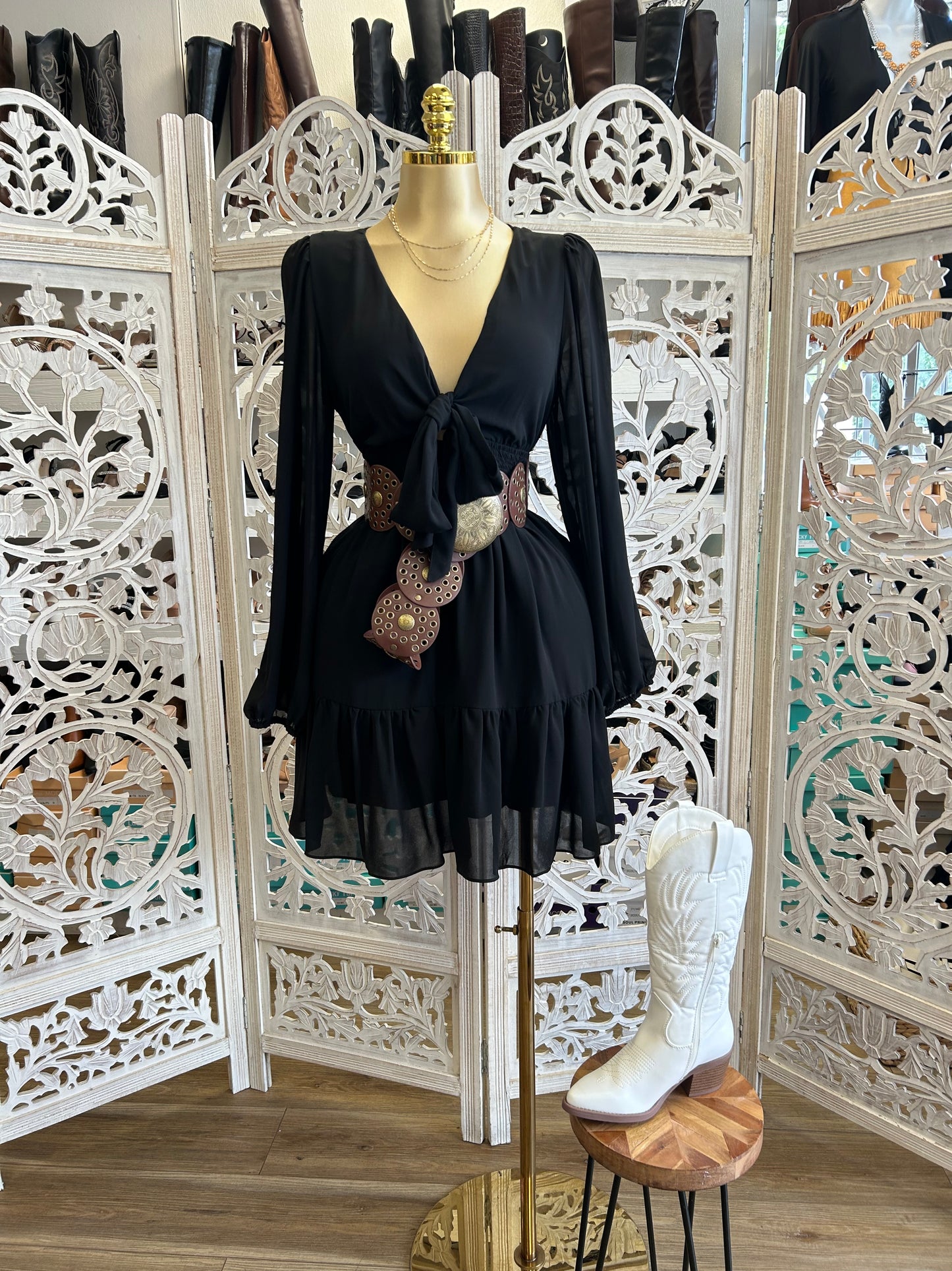 Mini bow tie dress (size up)