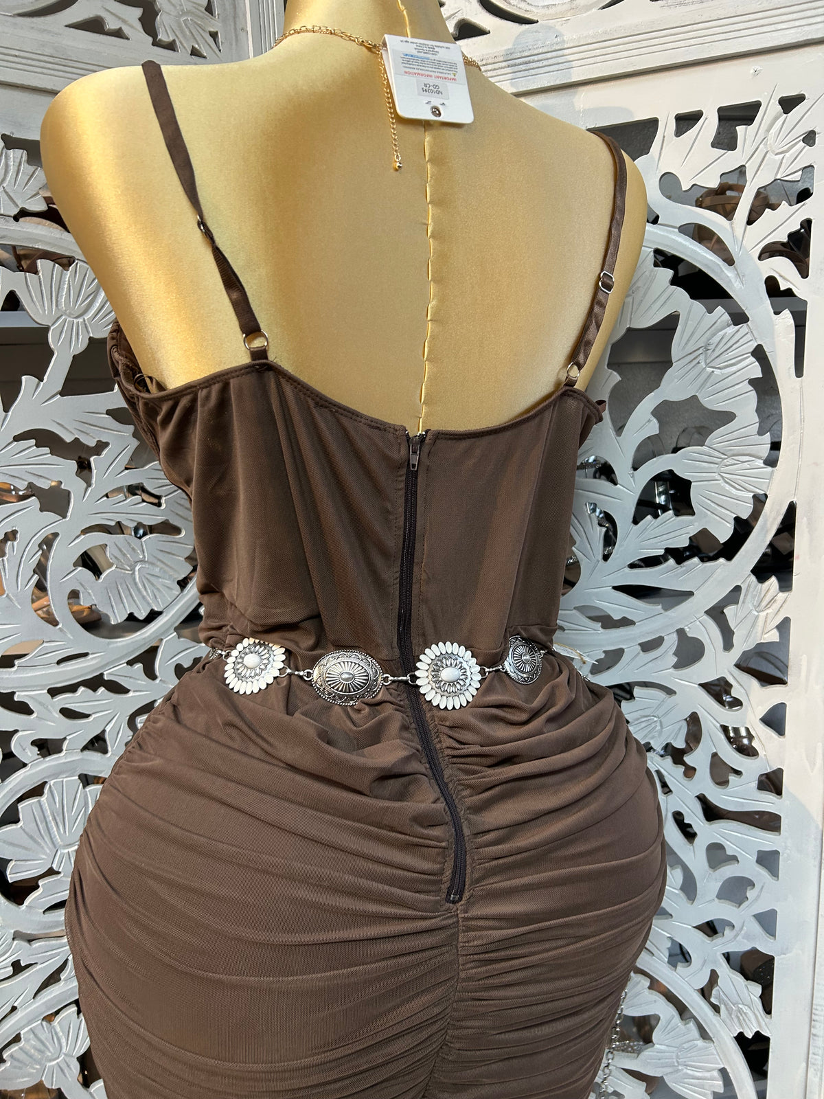 Corset strap dress