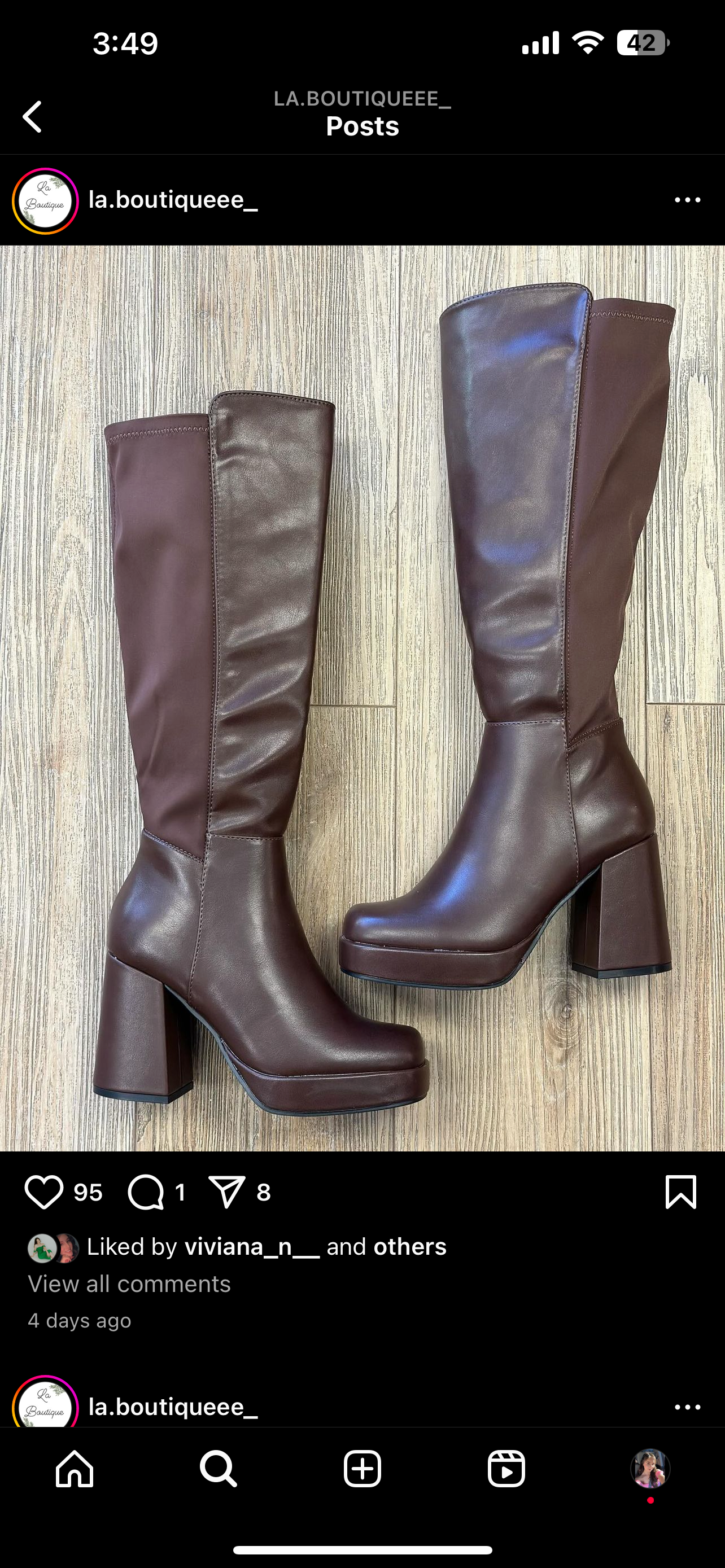 High knee stretchy boot