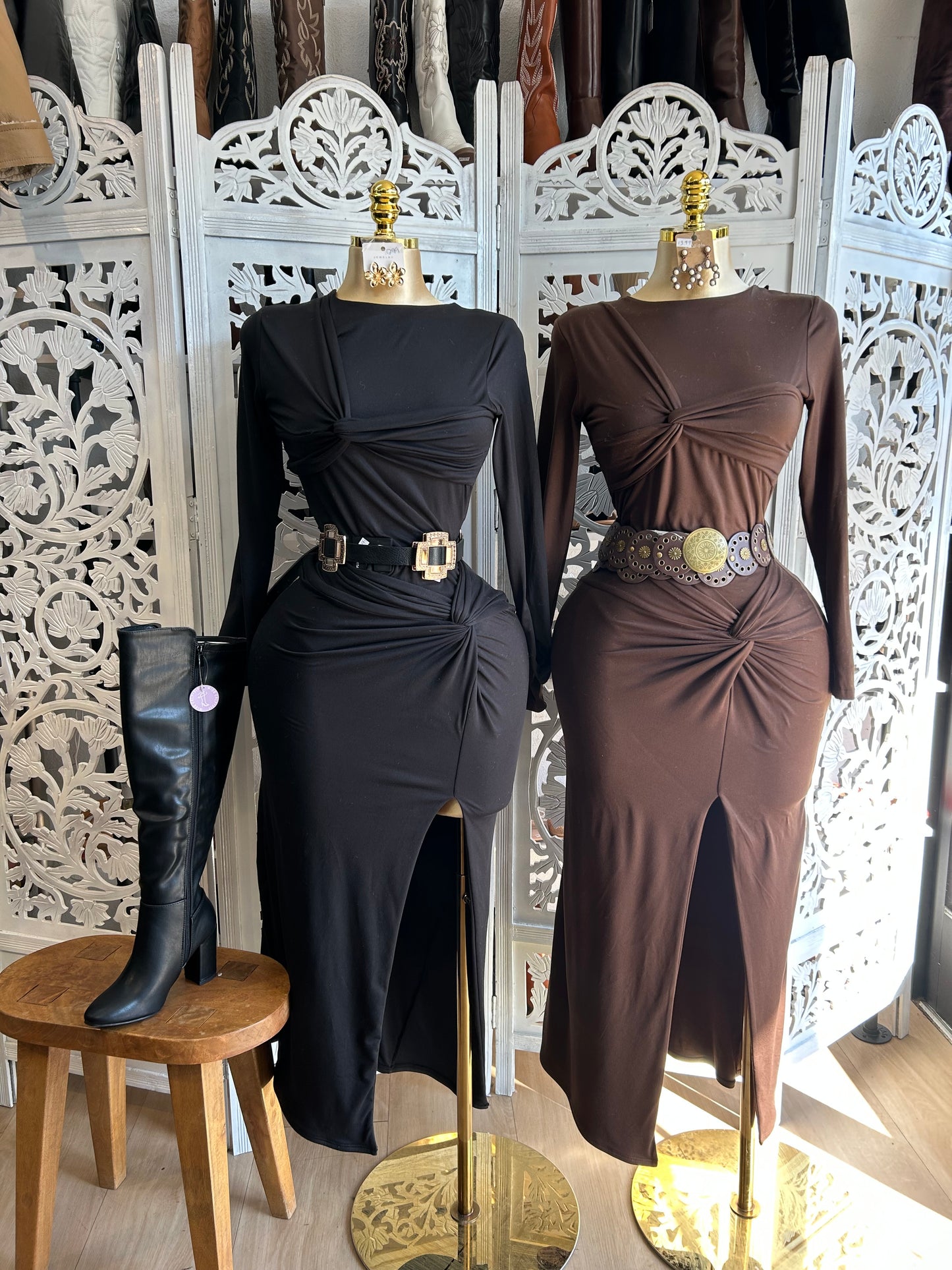 Formal cotton wrap dress (size up)