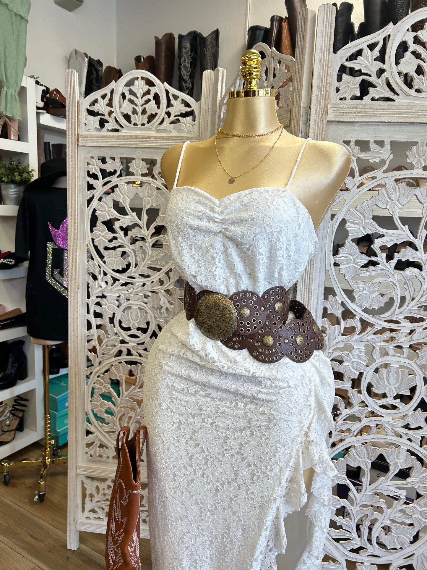 Mesh strap lace sexy dress