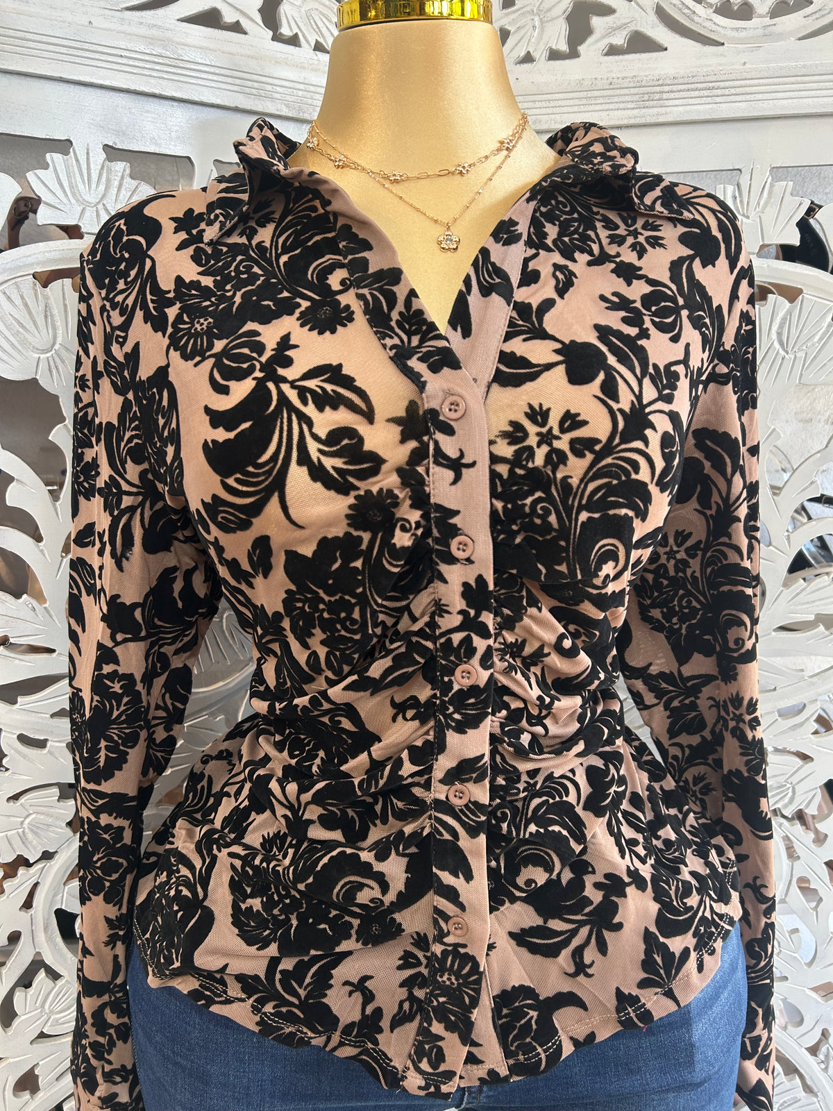 Floral button up shirt