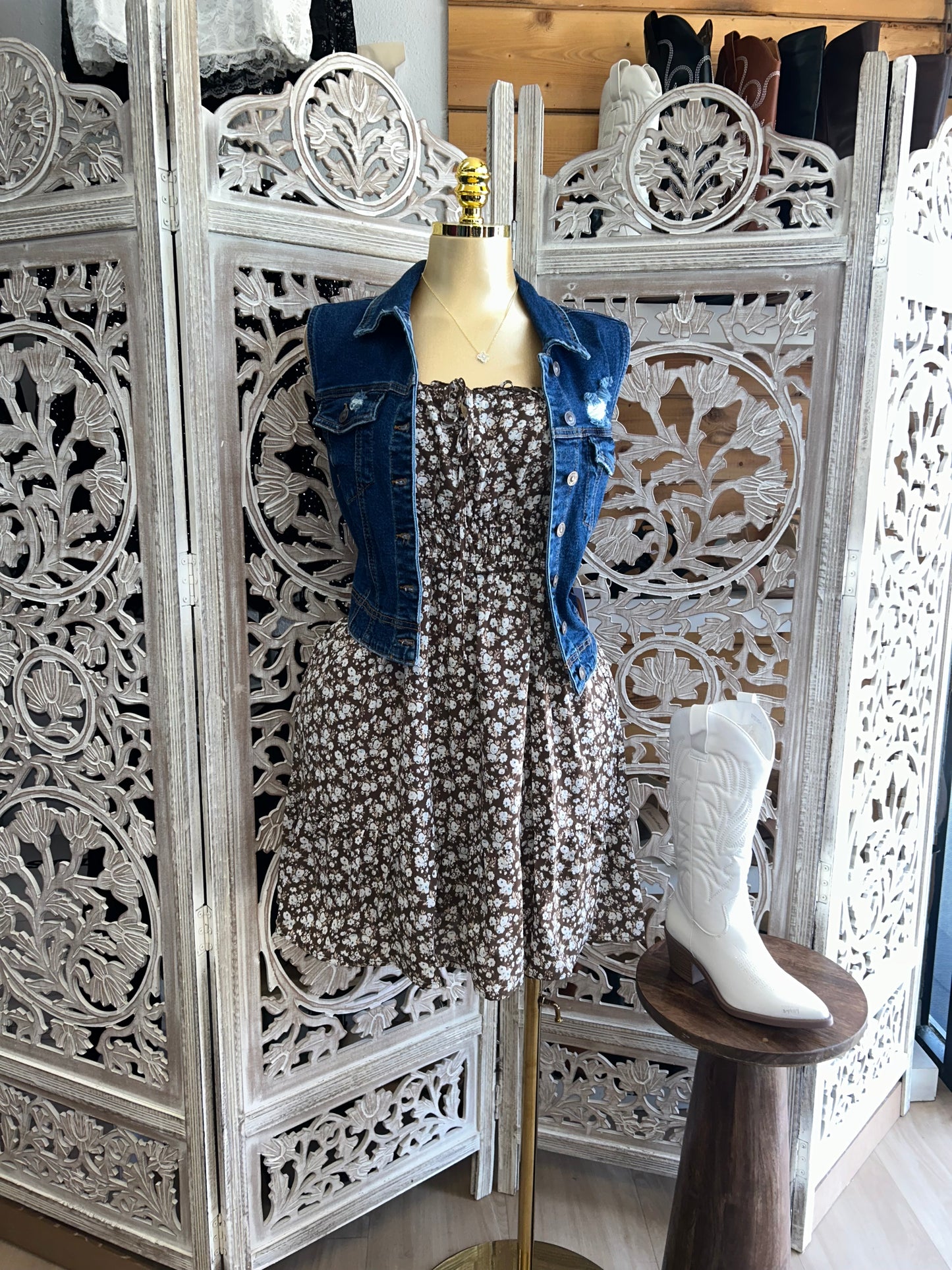Mini floral dress