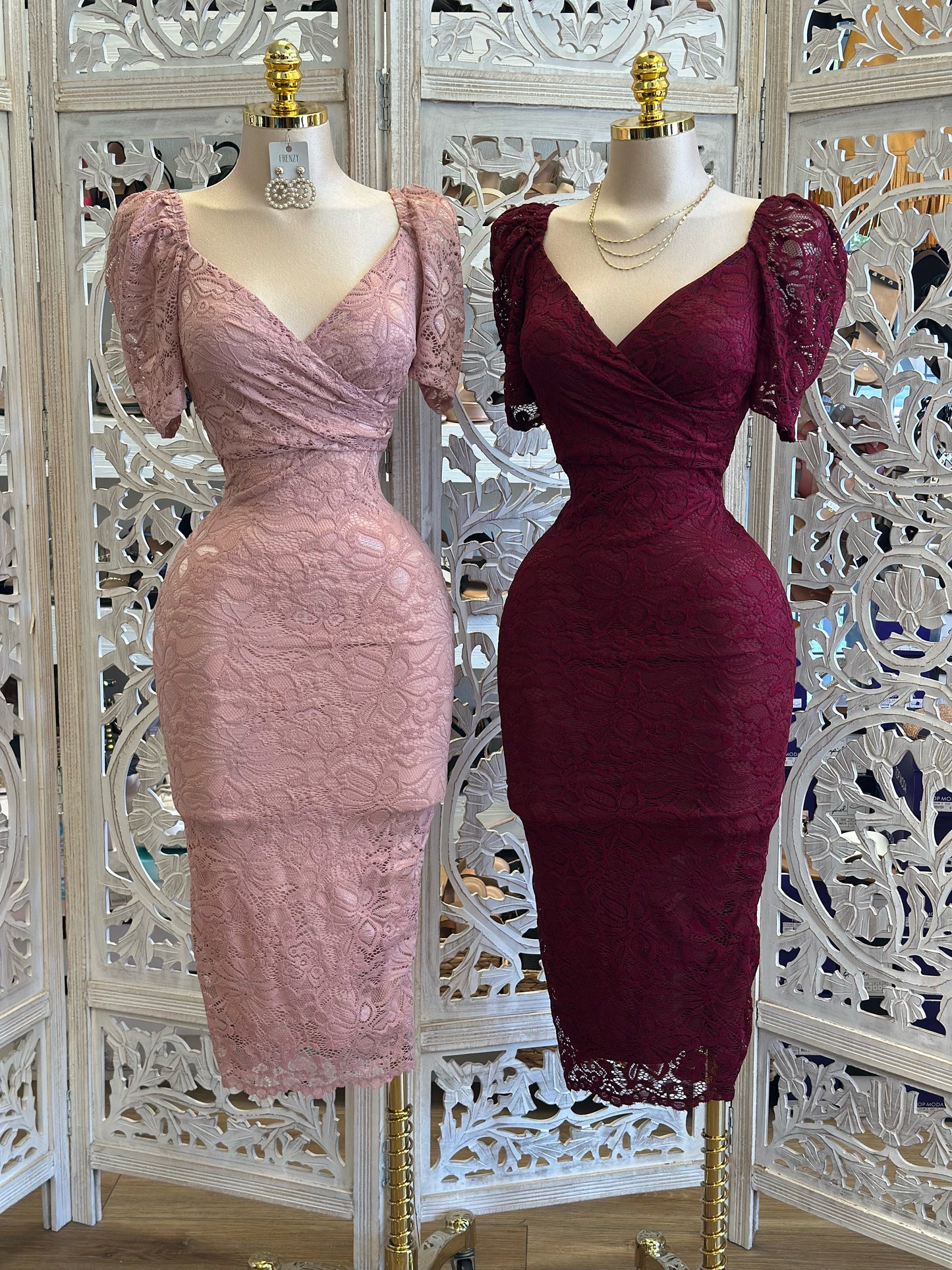 Mesh flower dress (size up)