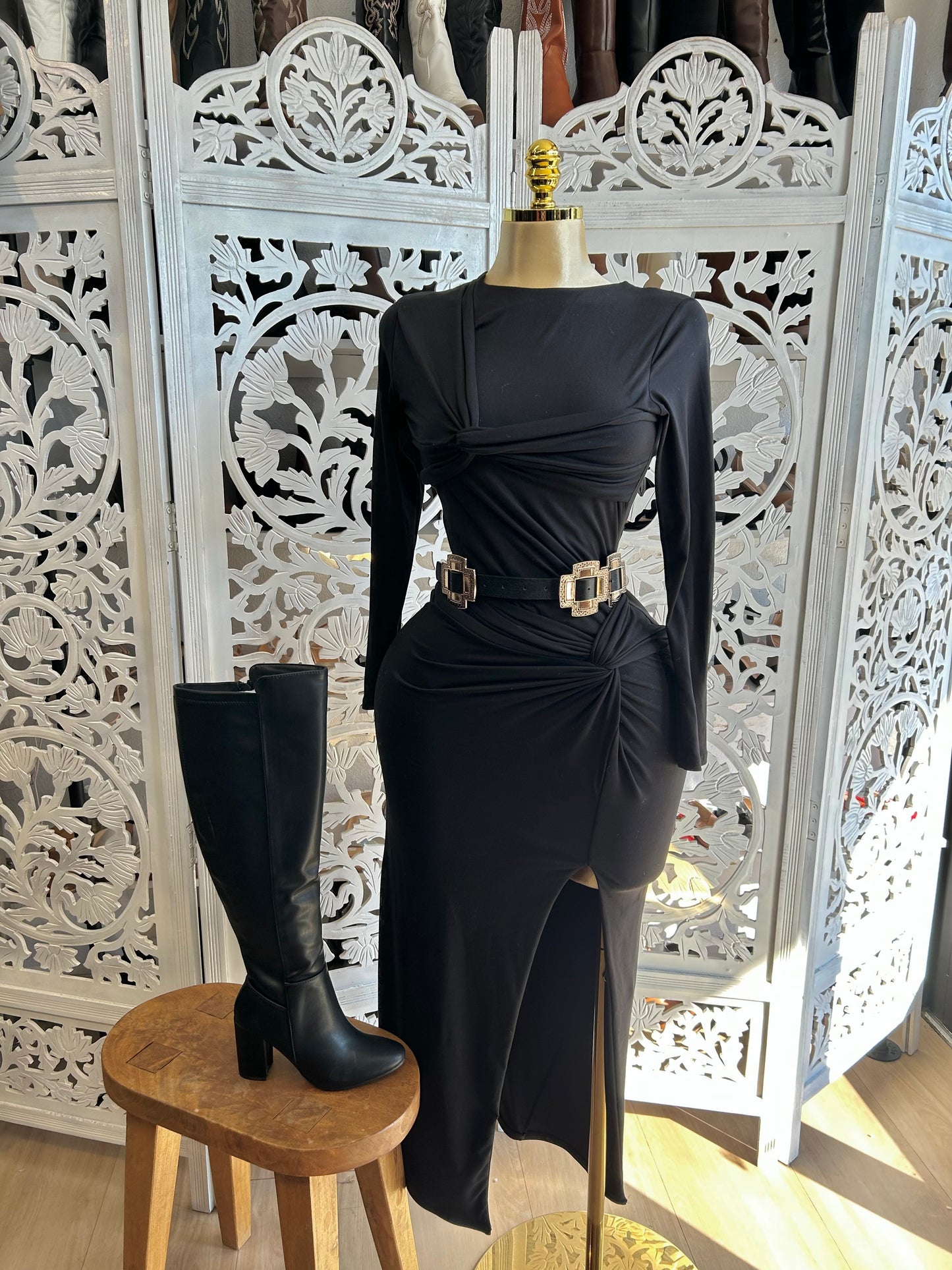 Formal cotton wrap dress (size up)