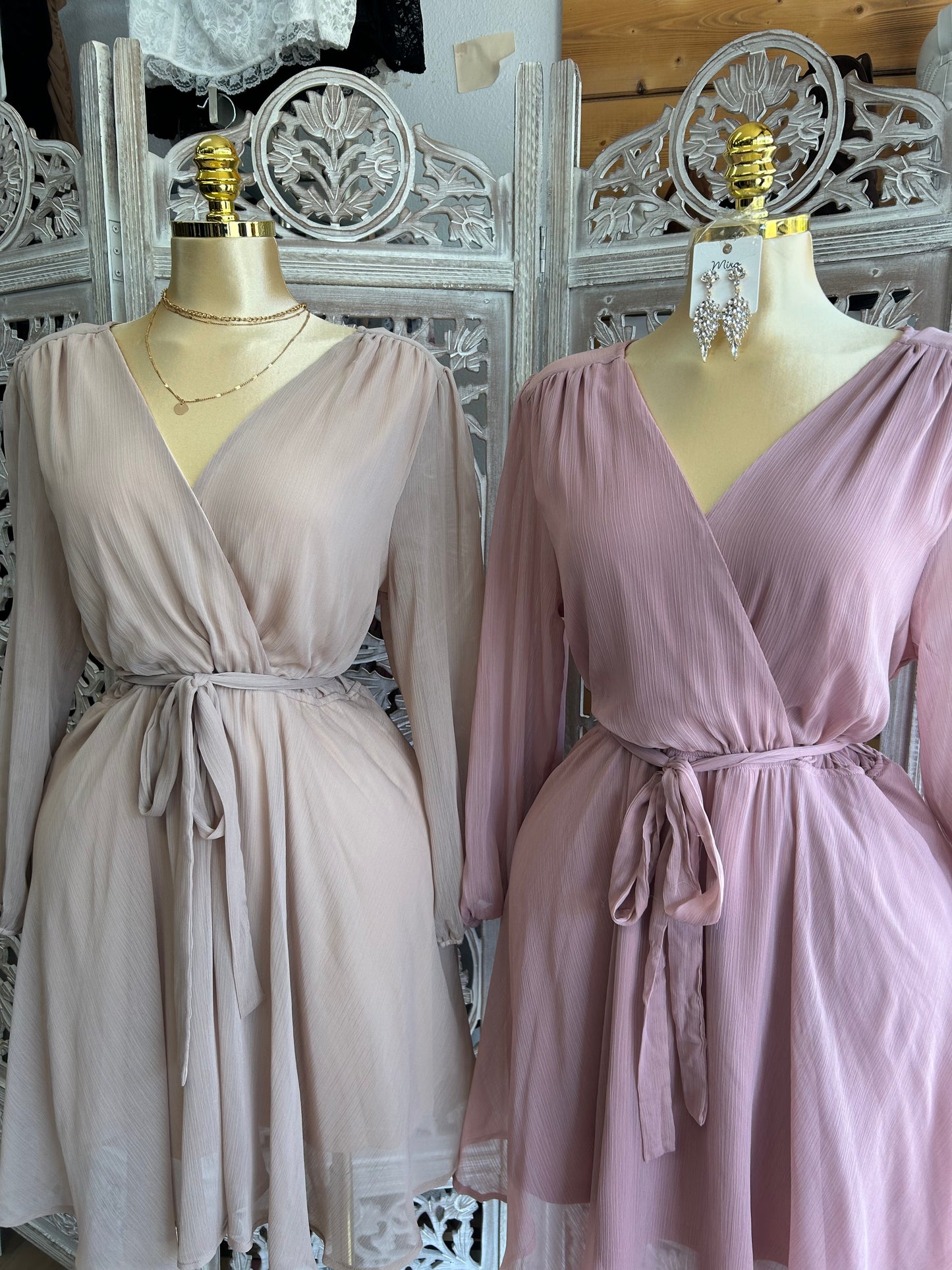 flowy long sleeve dress
