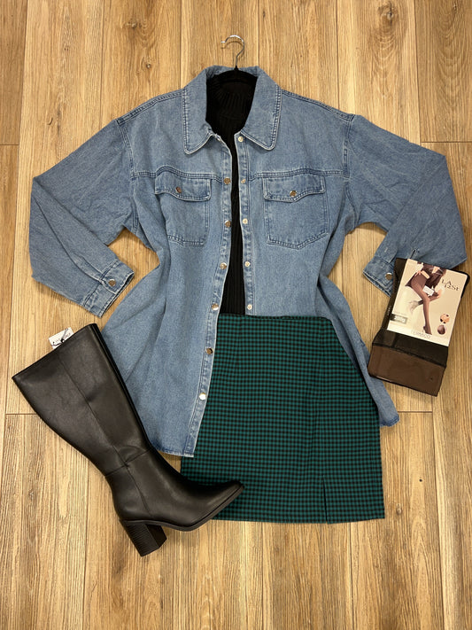 oversized denim Shacket