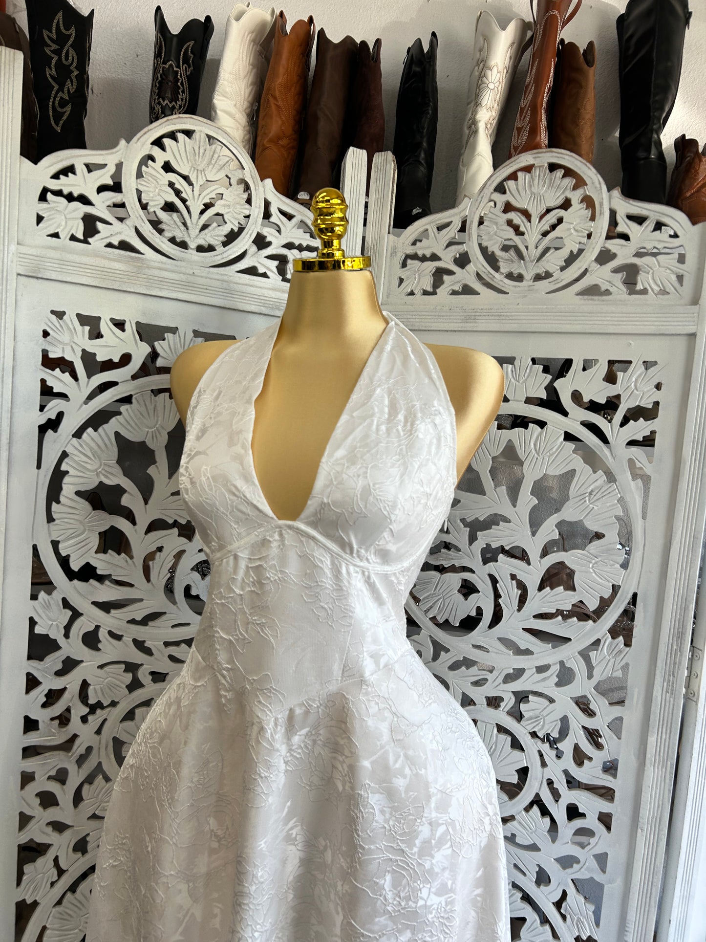White corset dress