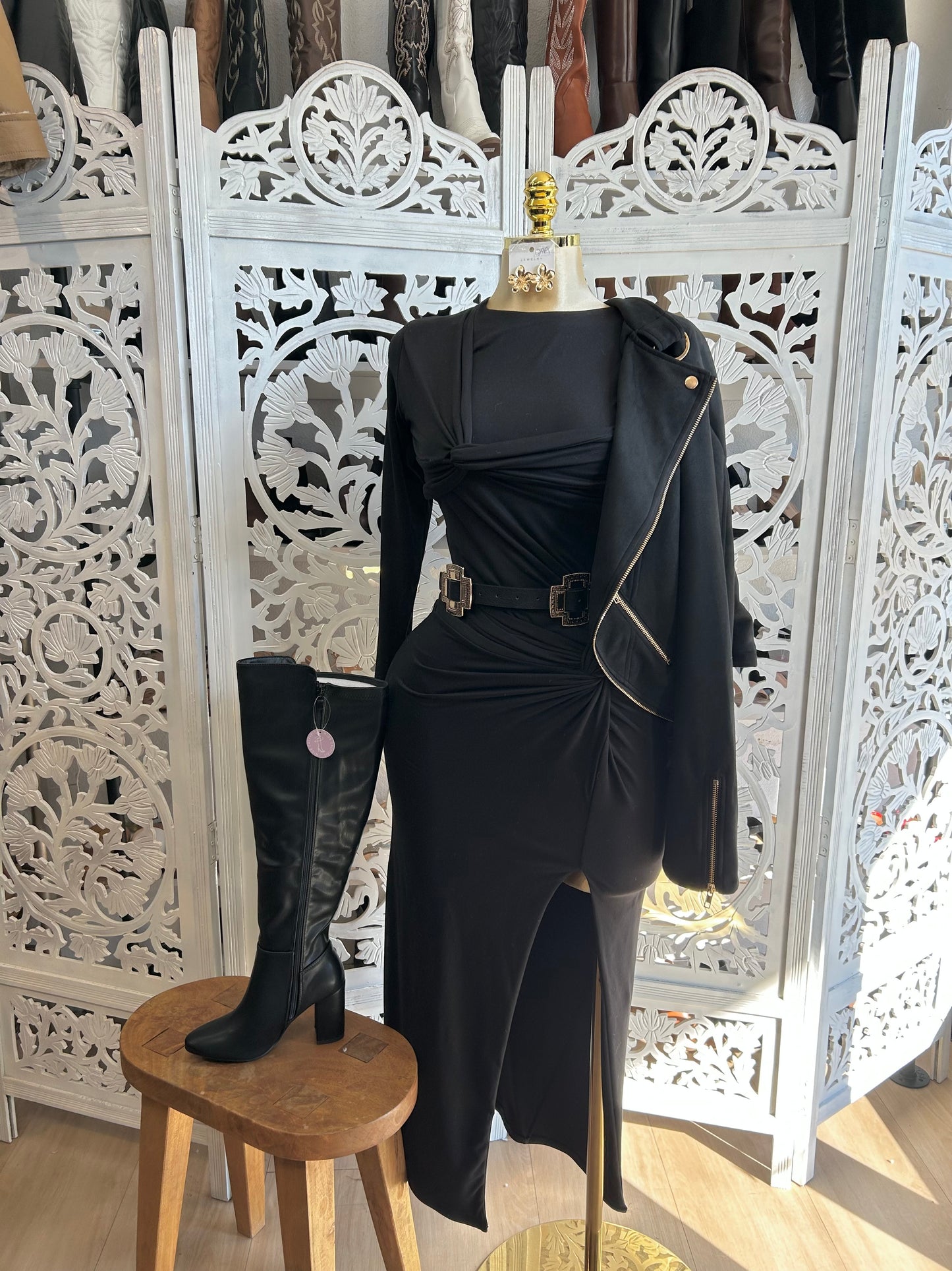 Formal cotton wrap dress (size up)