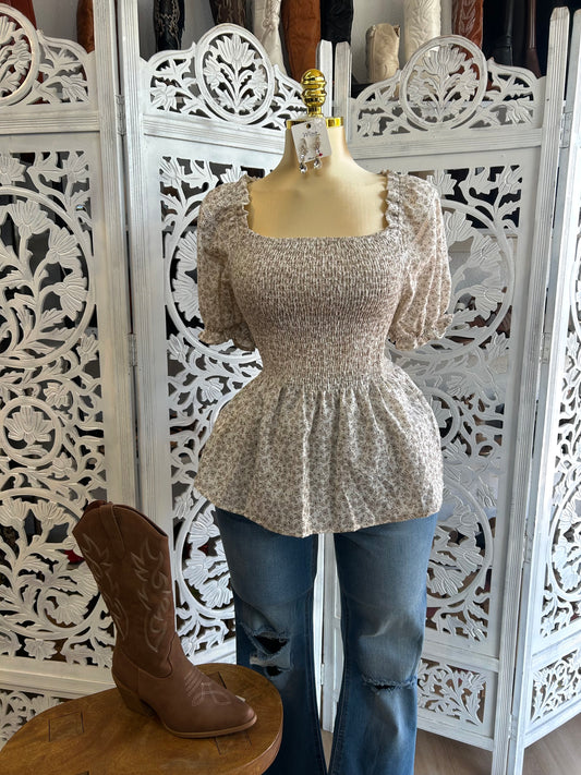 Summer flower print top