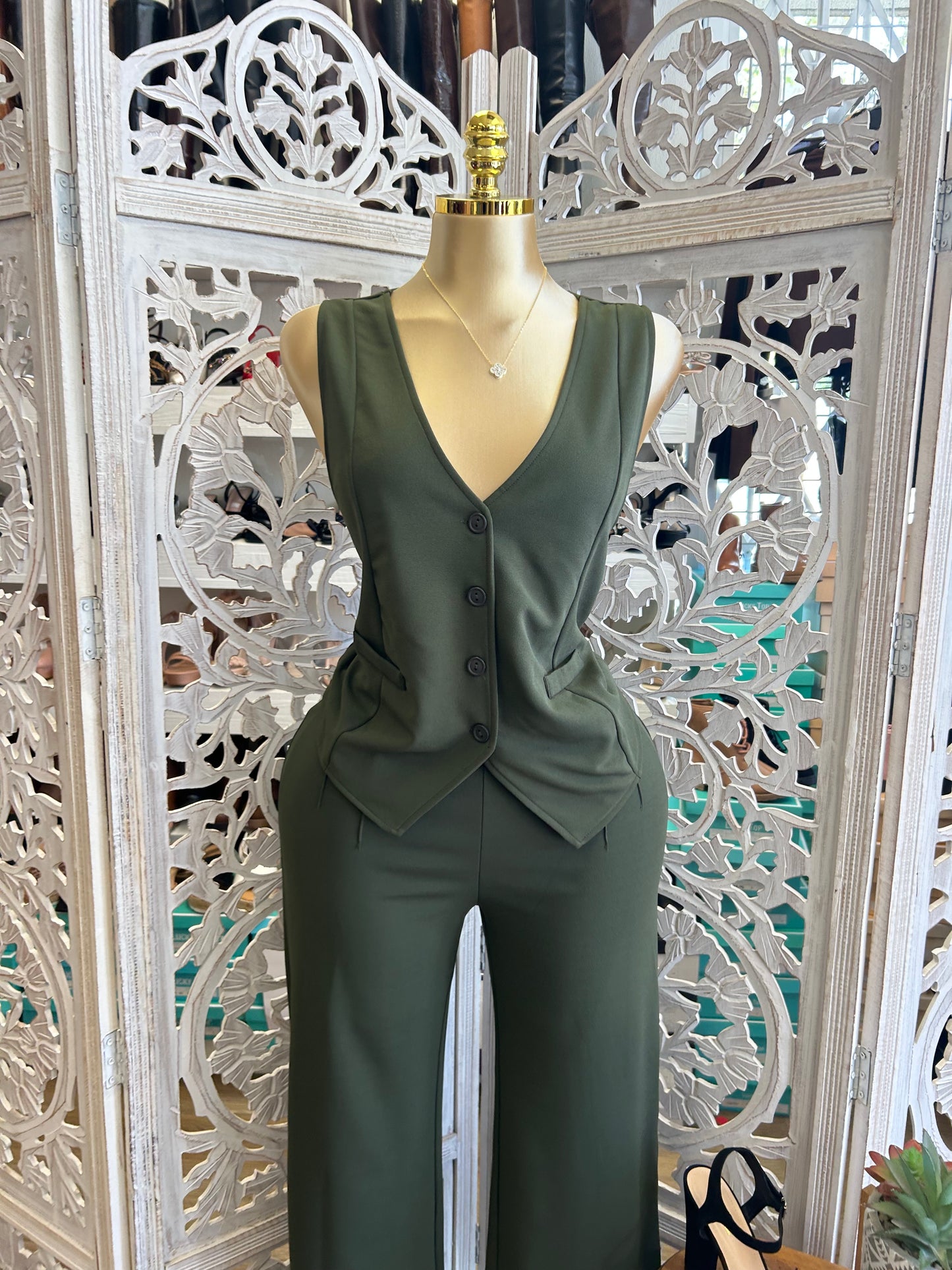 Two piece vest and pants set PRE ORDER