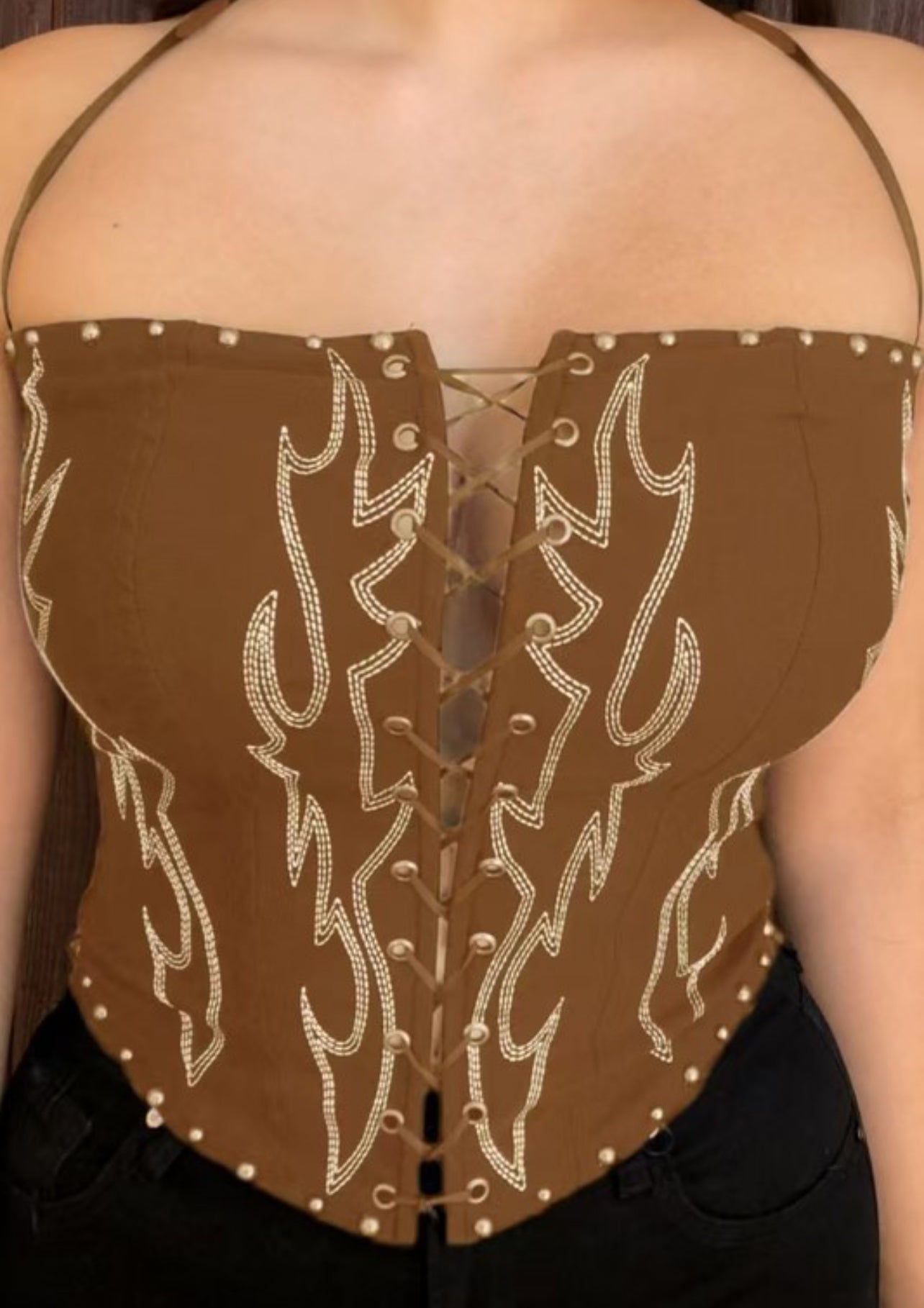 Cowgirl shirt (size up) opens in the front