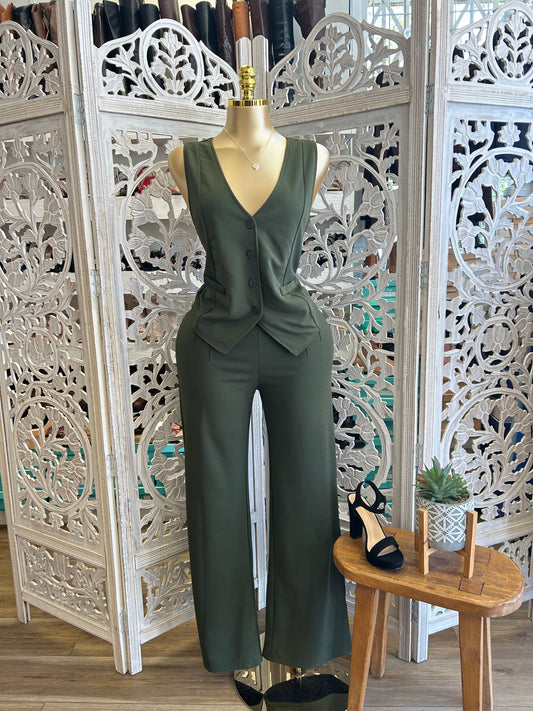 Two piece vest and pants set PRE ORDER