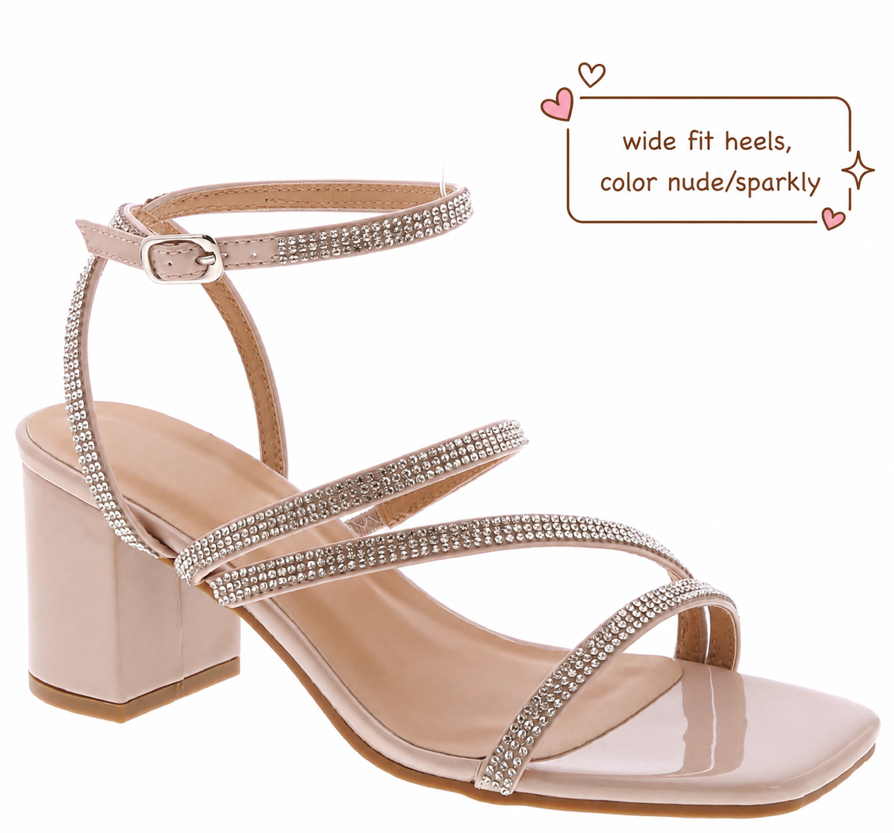 WIDE FIT low toe cross heels