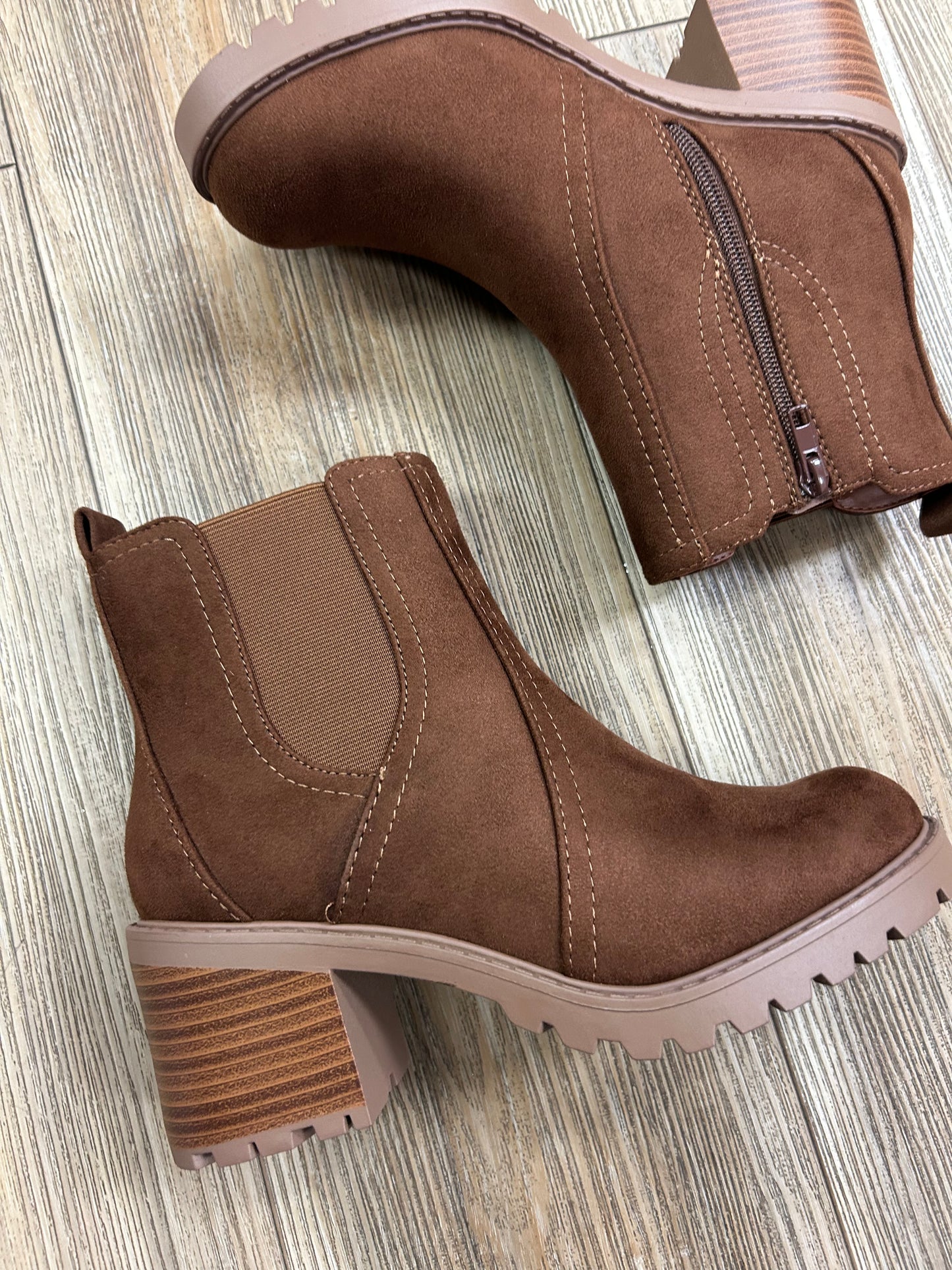 Brown Suede booties
