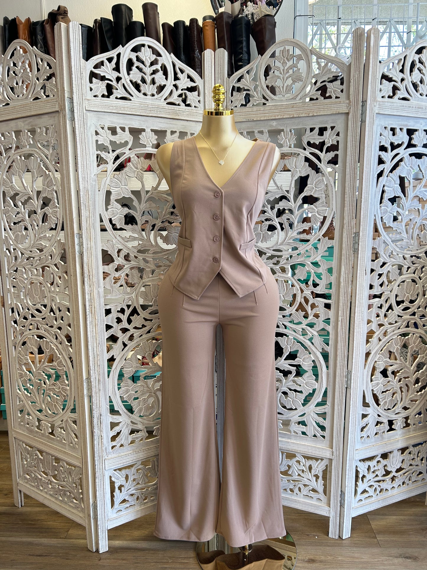 Two piece vest and pants set PRE ORDER