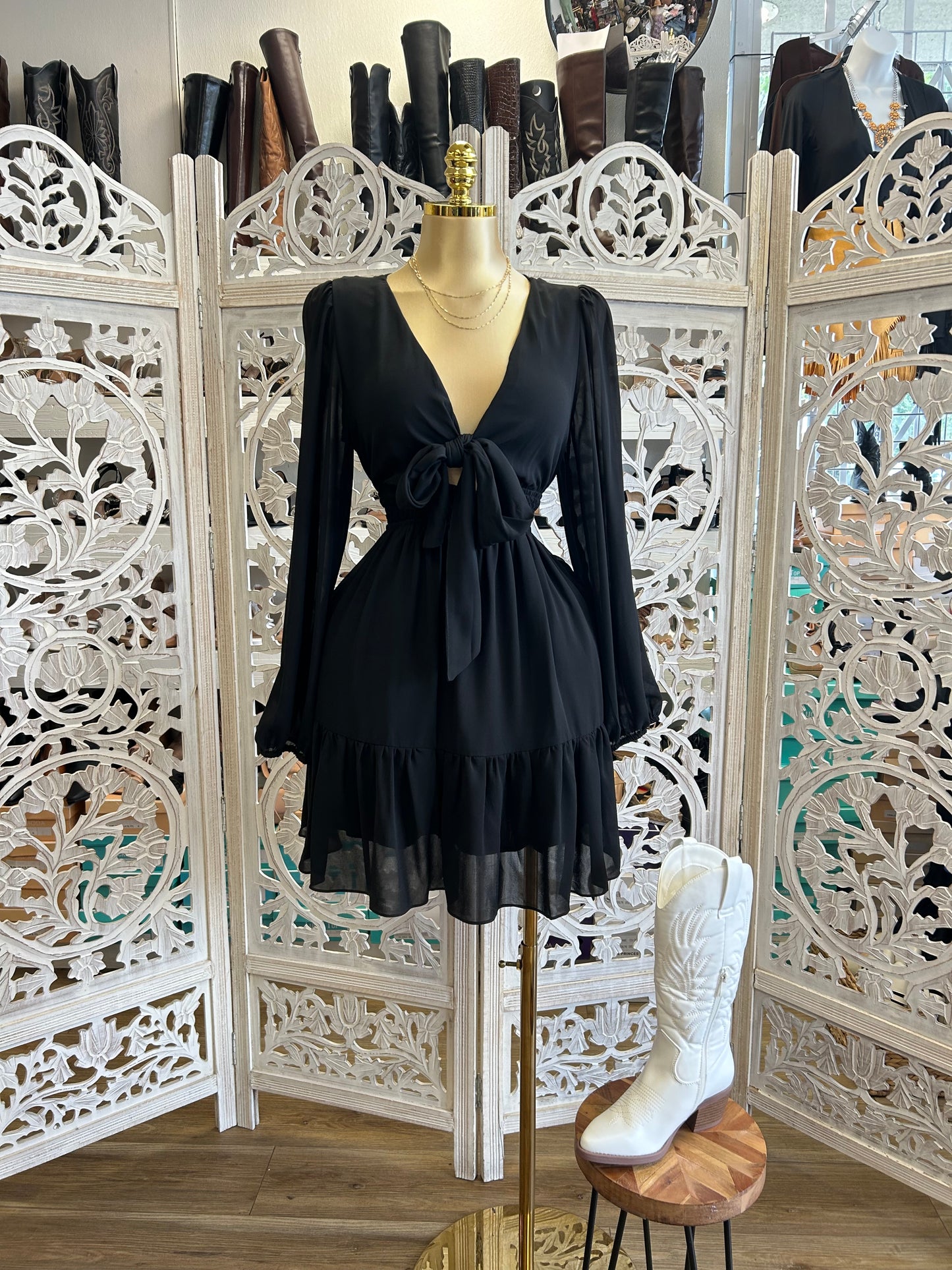 Mini bow tie dress (size up)