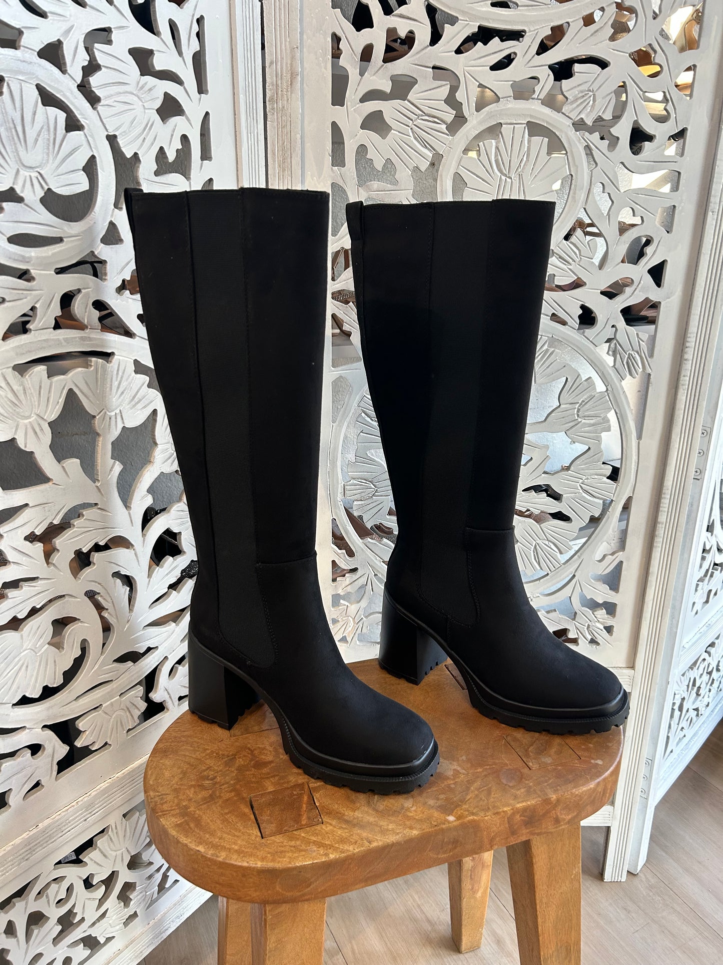 Wide calf hyland suede boots