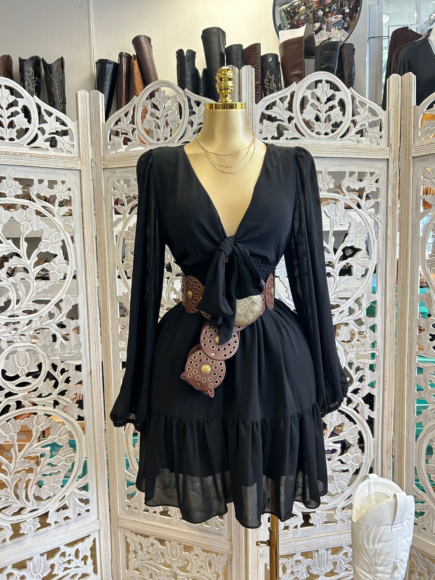 Mini bow tie dress (size up)