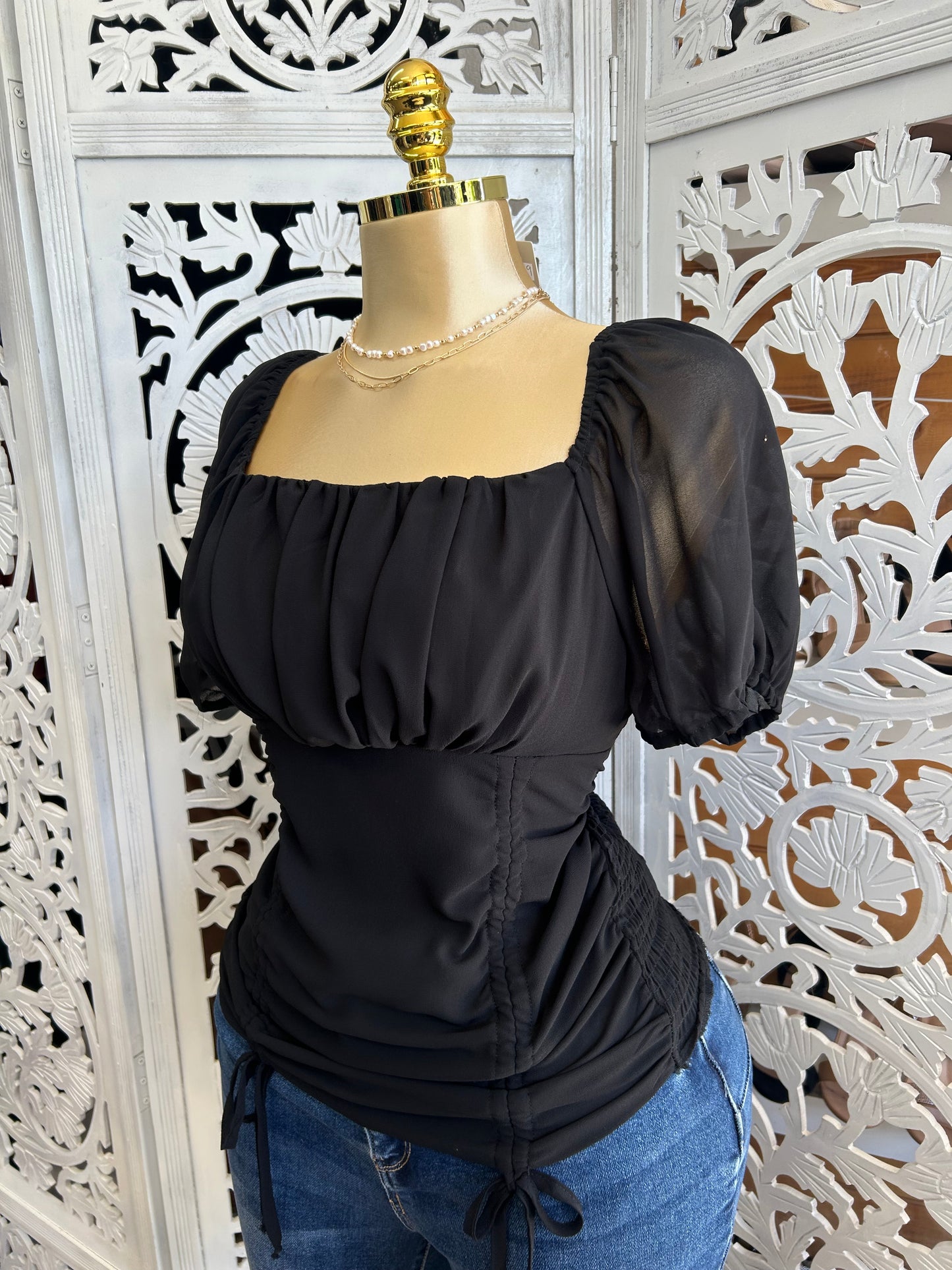 Drawstring classy top