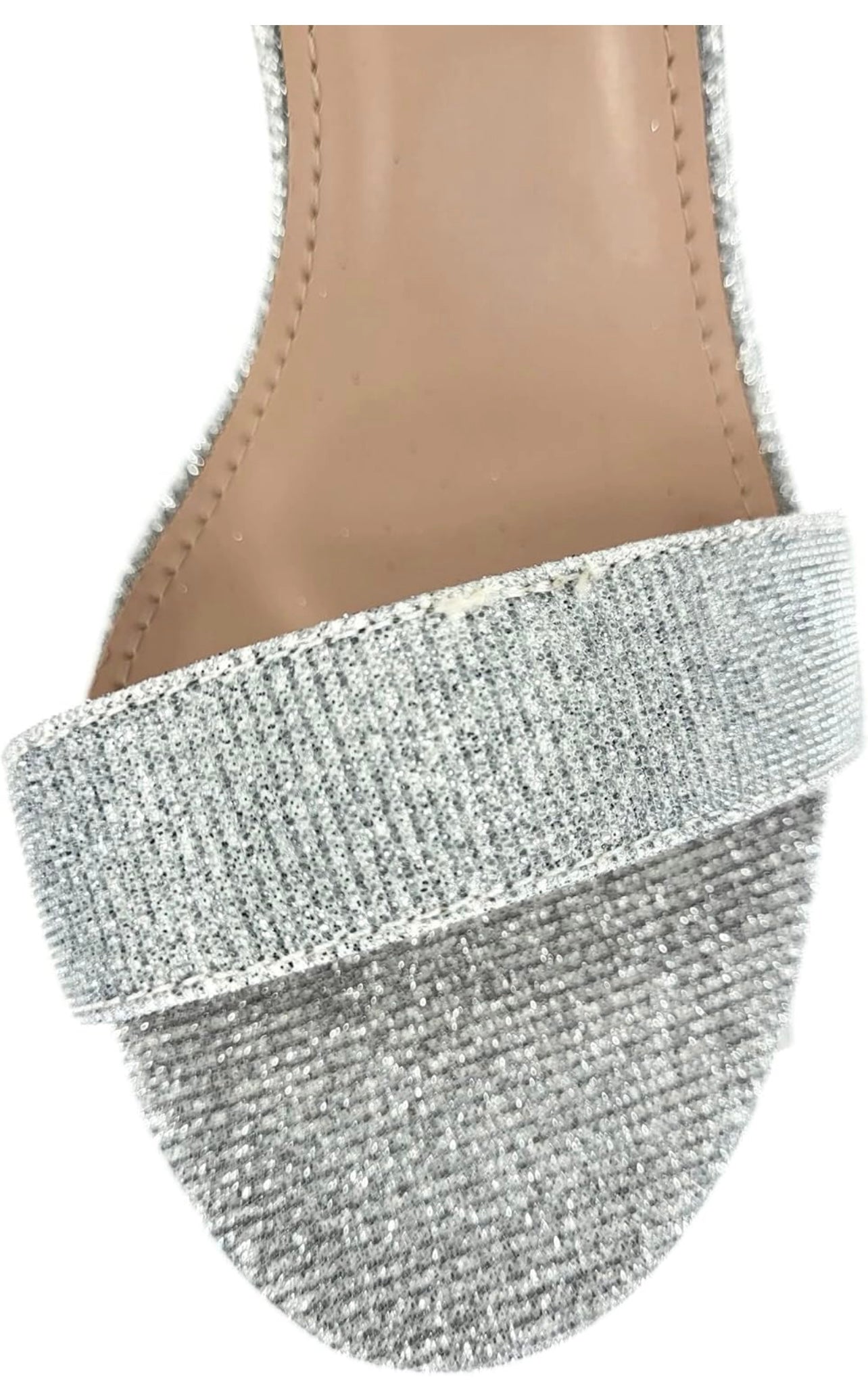 Silver sparkly heels
