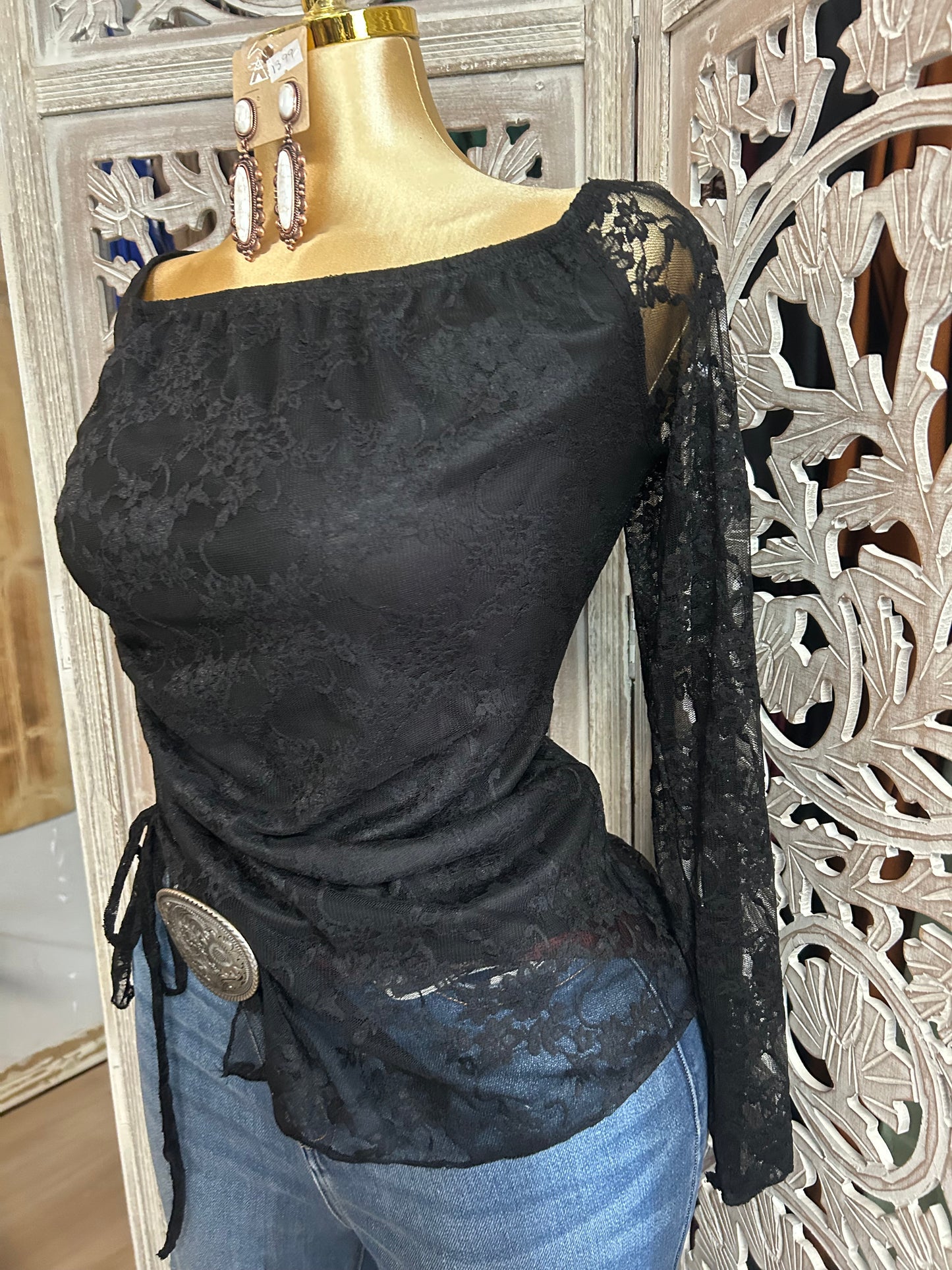 Lace Mesh Long Sleeve- Estira, Stretch