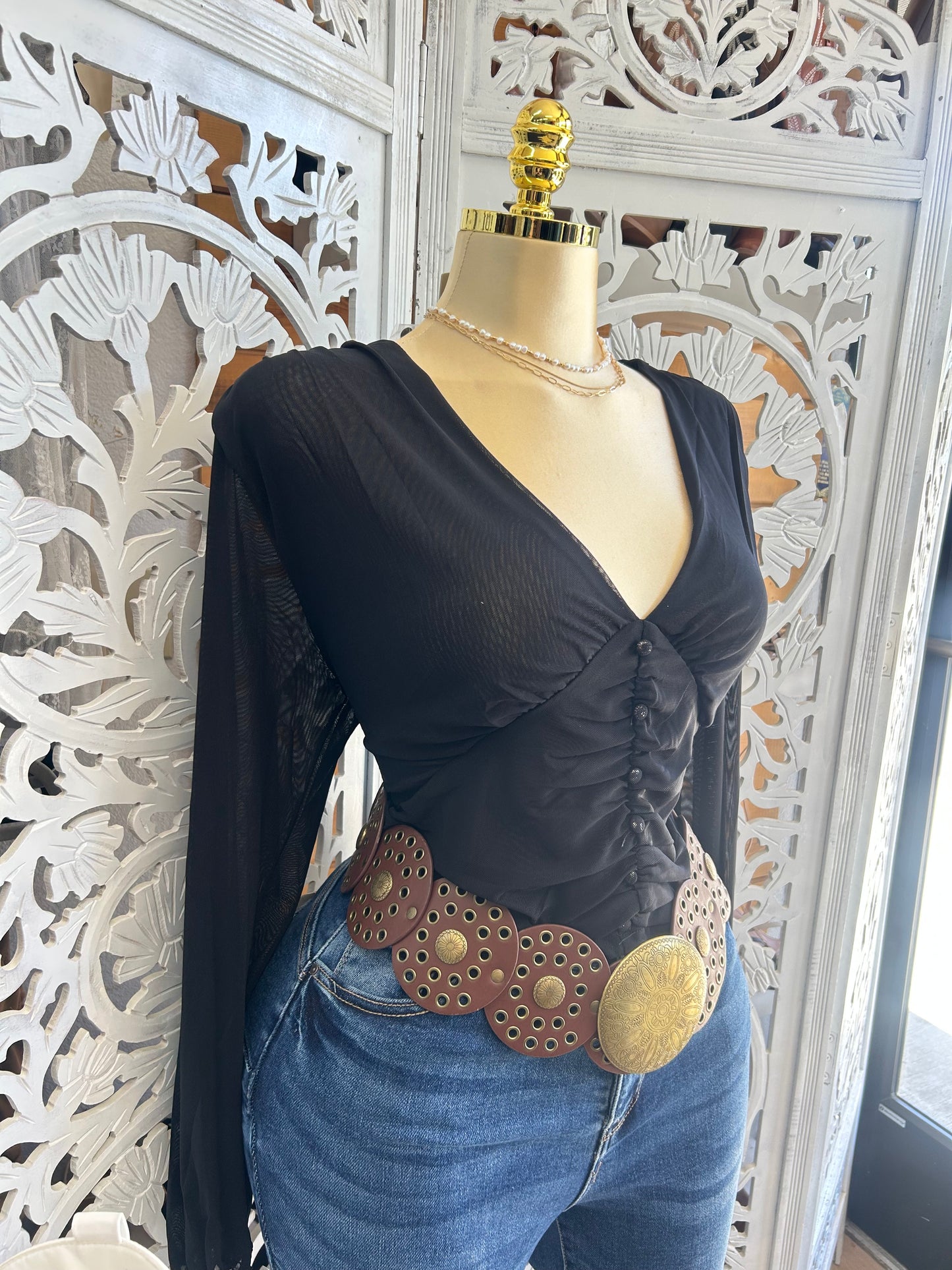 V neck long sleeve