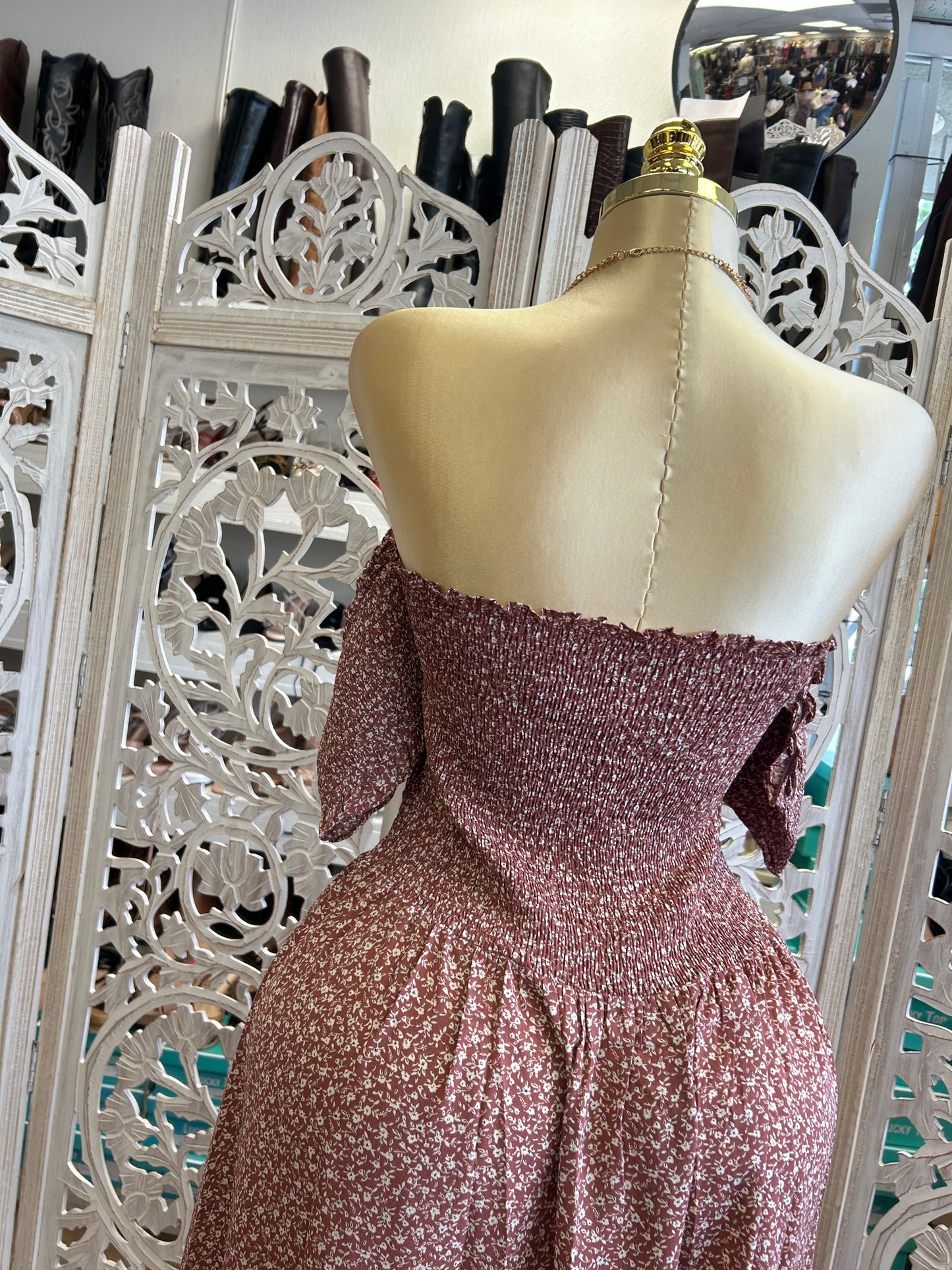 Floral off the shoulder