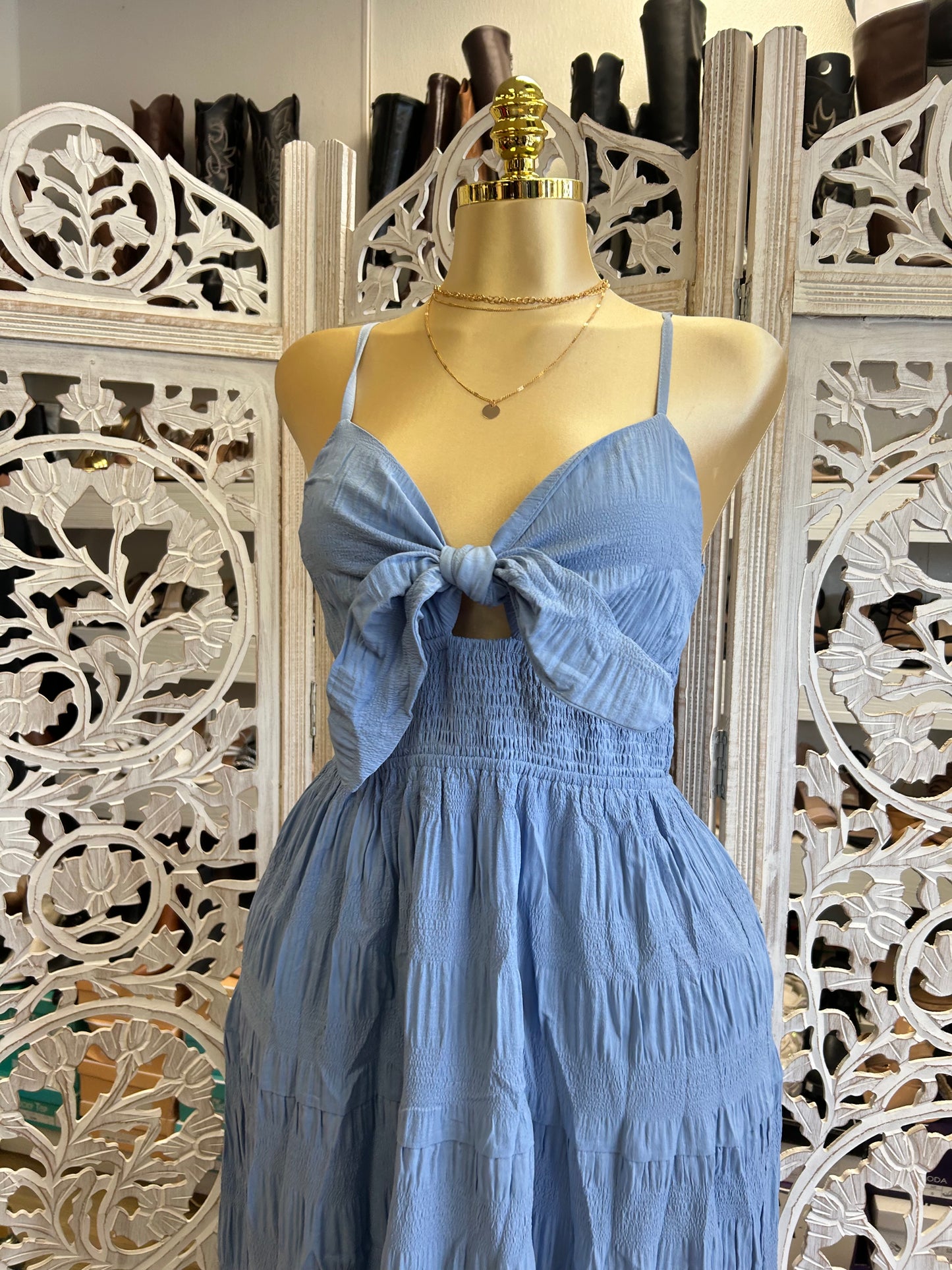 Floral tie dress