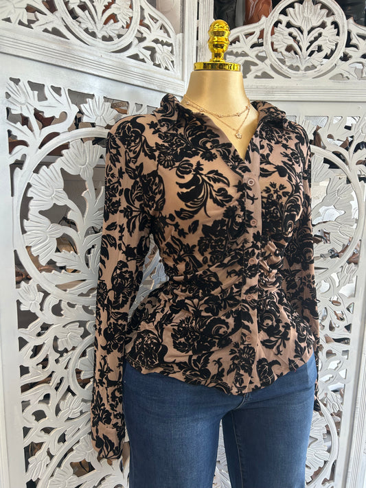 Floral button up shirt