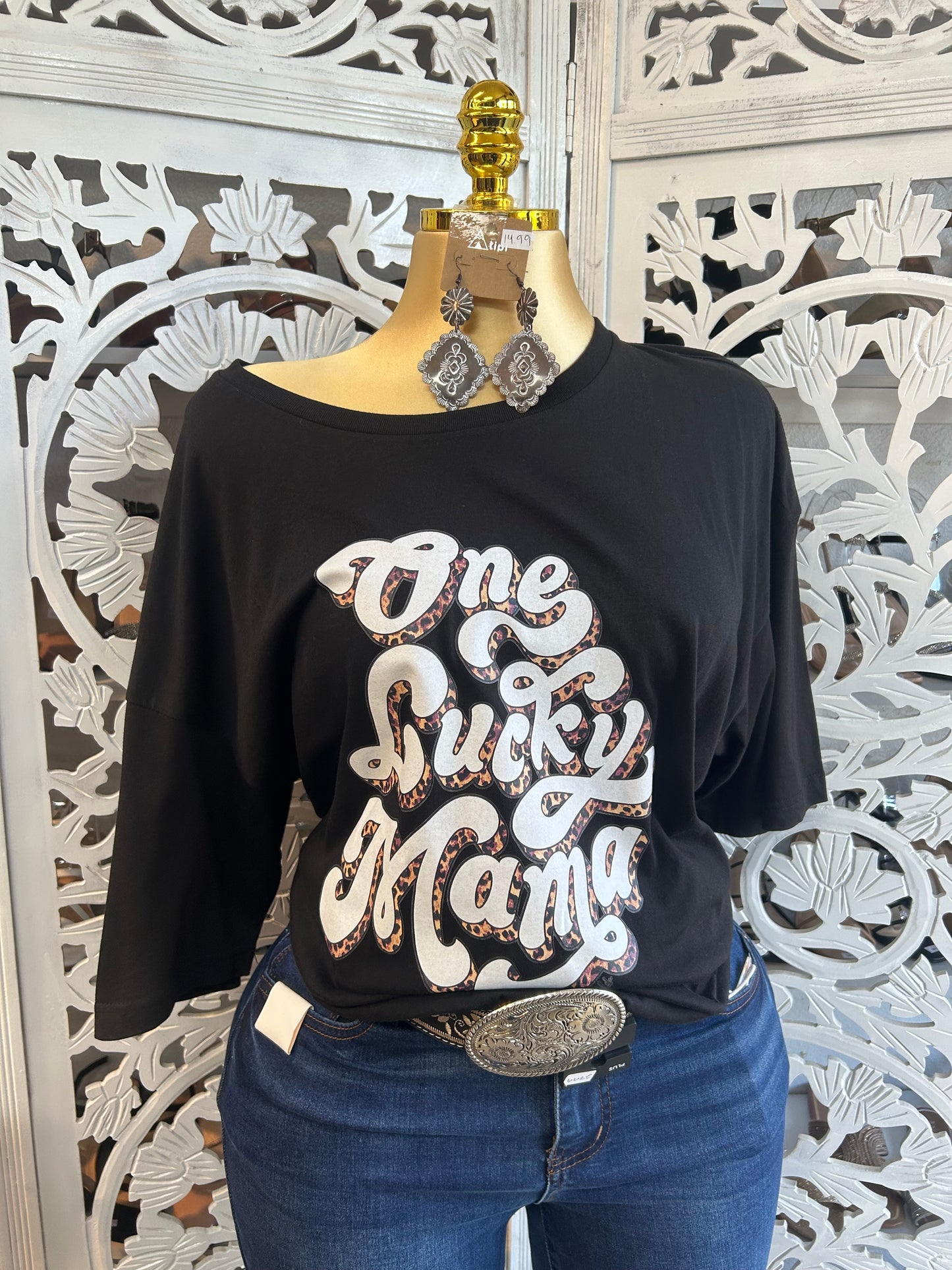 One lucky mama t shirt