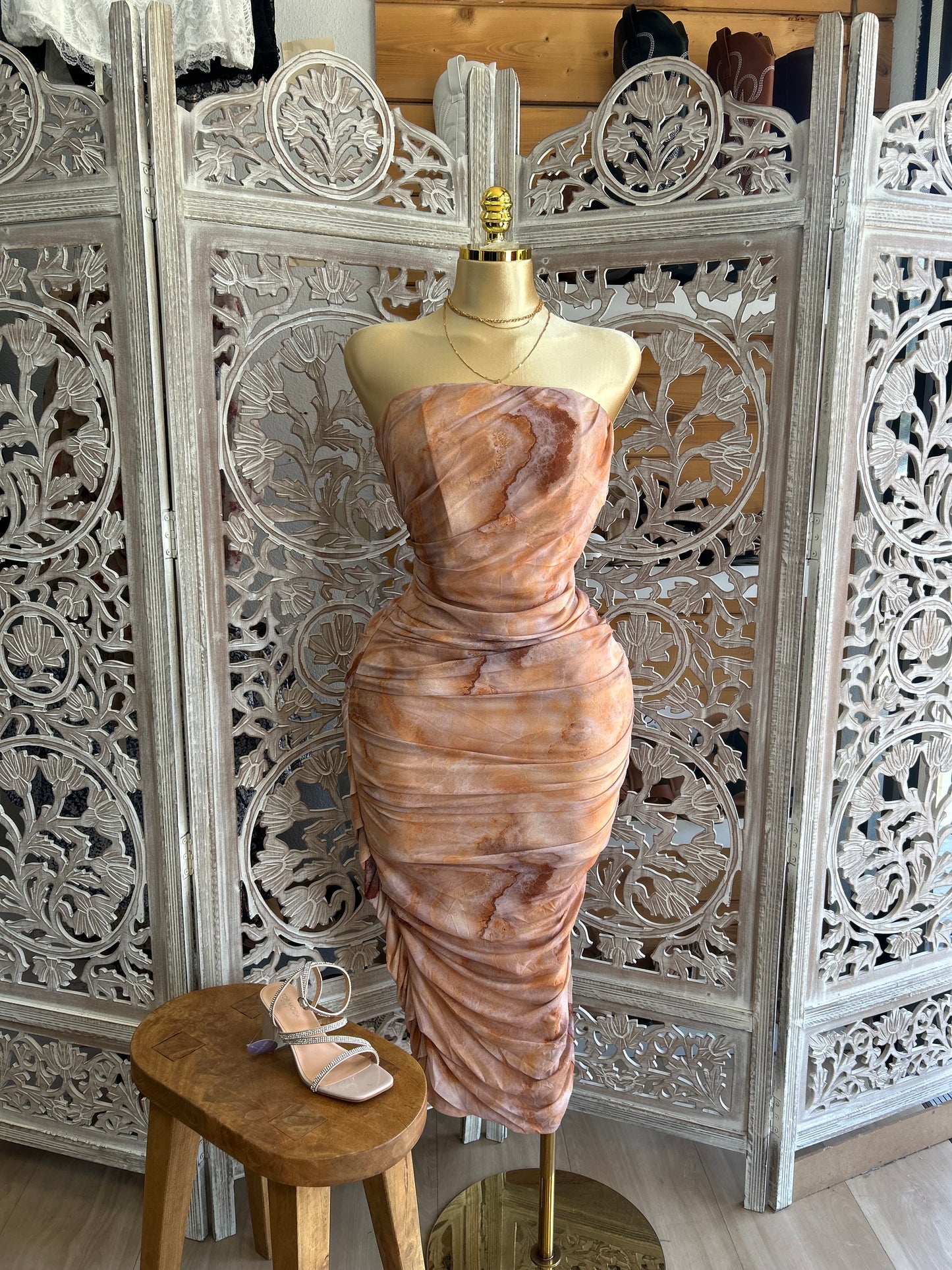 Corset strapless dresss