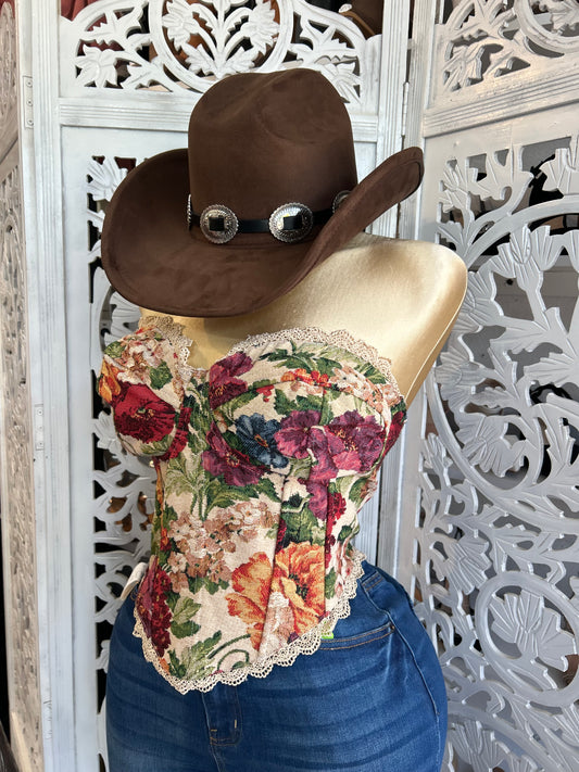 Corset flower shirt