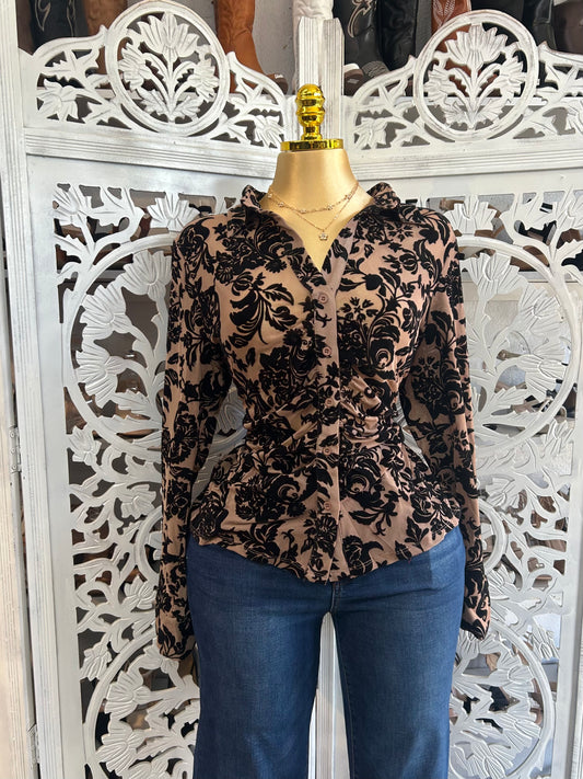 Floral button up shirt