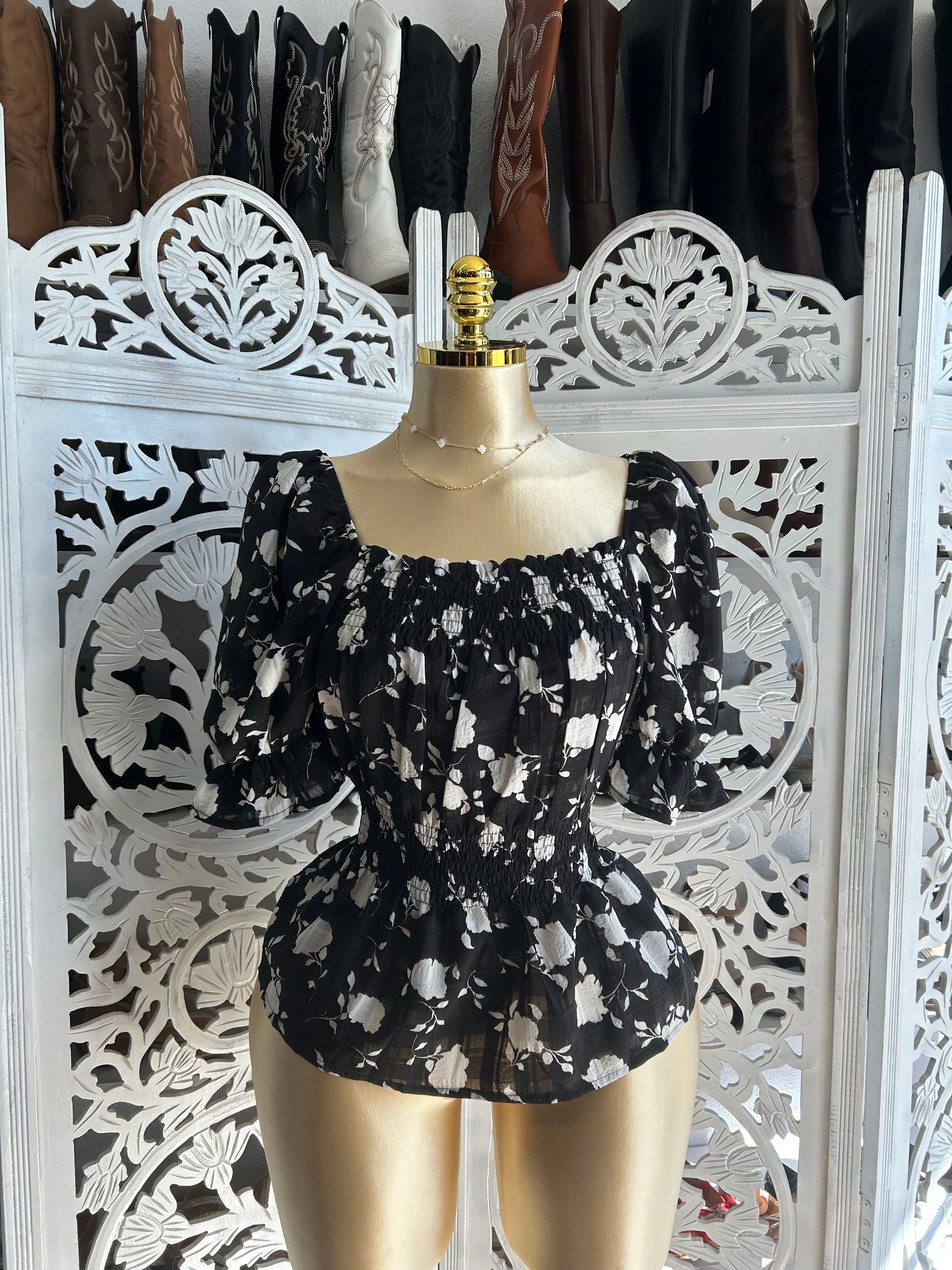 Flower print shirt