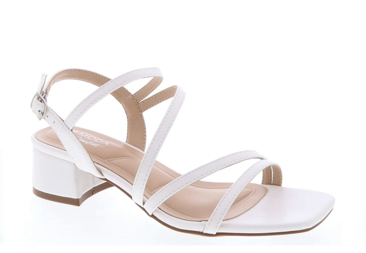 open-toe low blocked heel - Barry