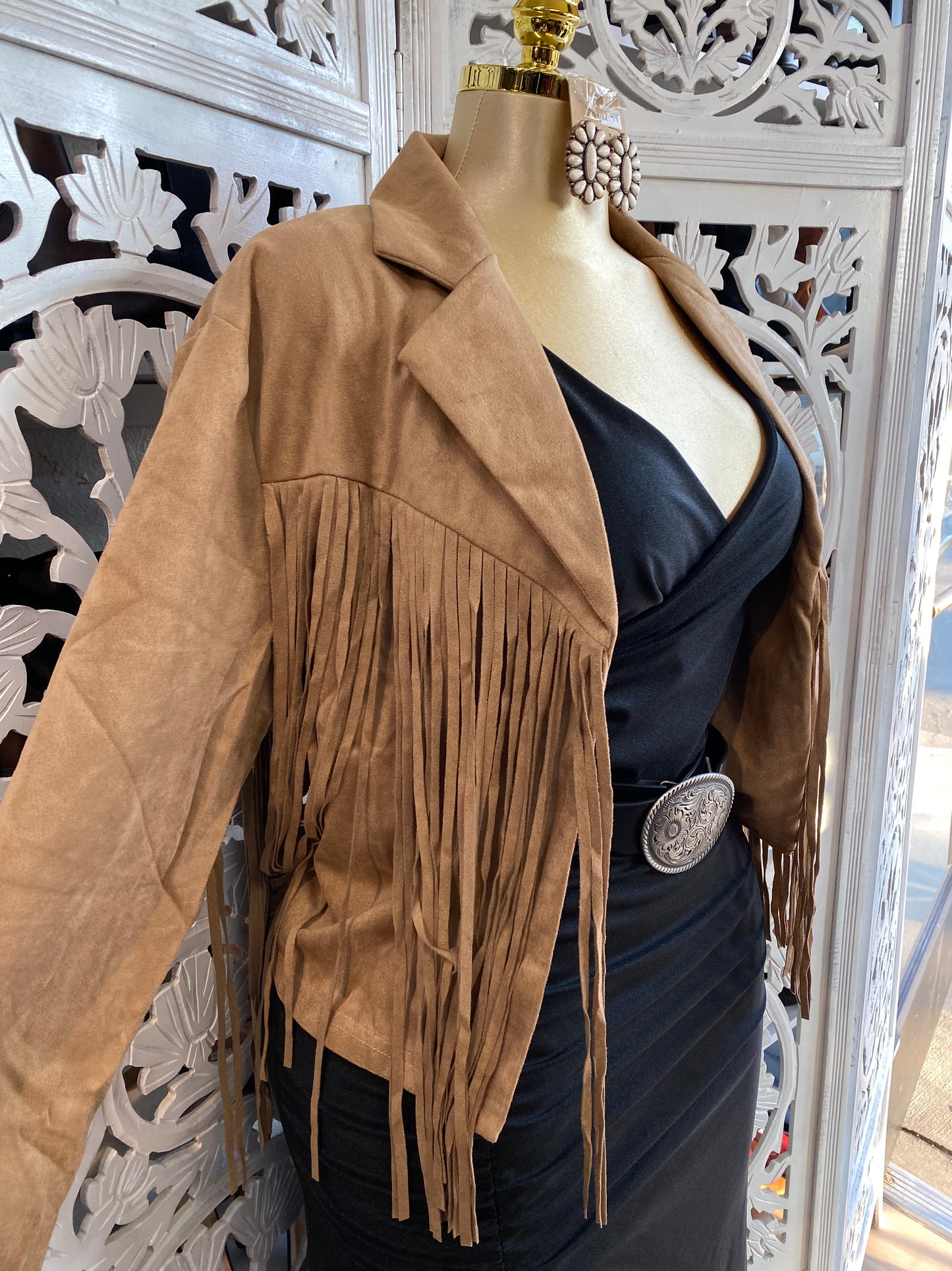Fringe suede jacket!