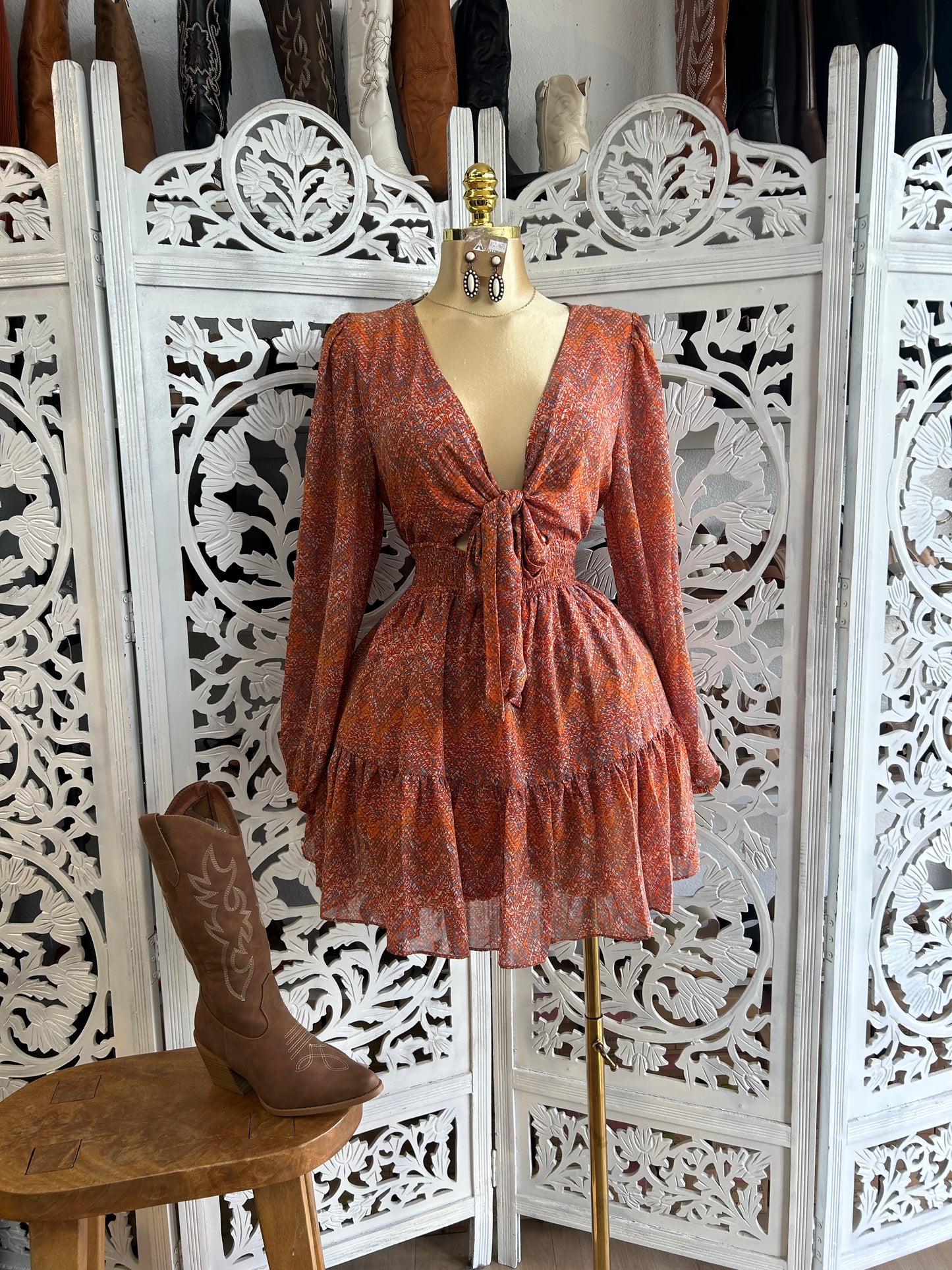 Mini print dress (runs small)