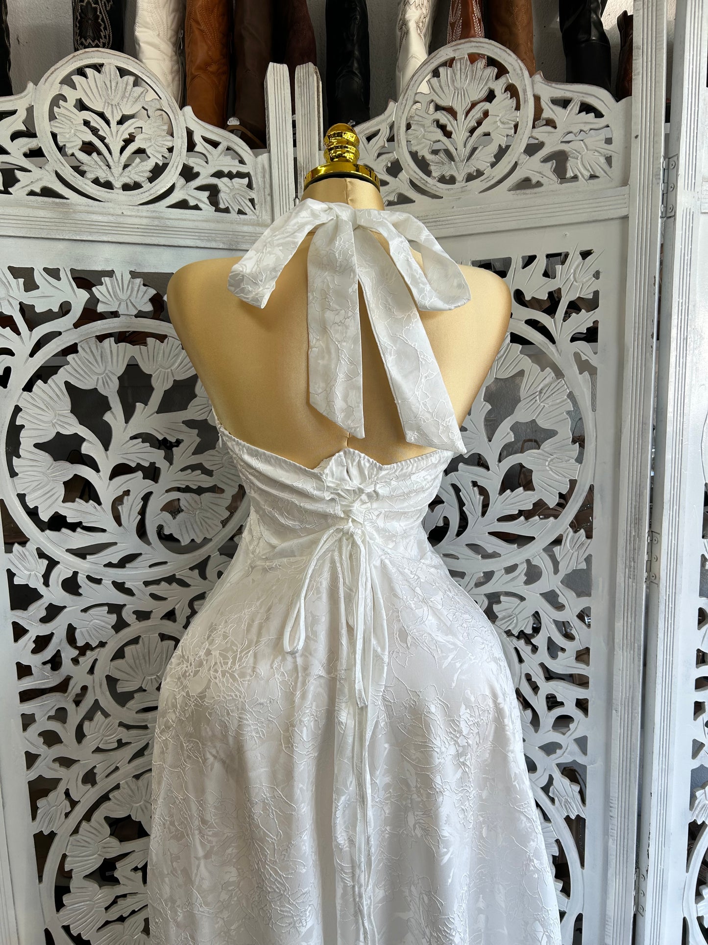 White corset dress