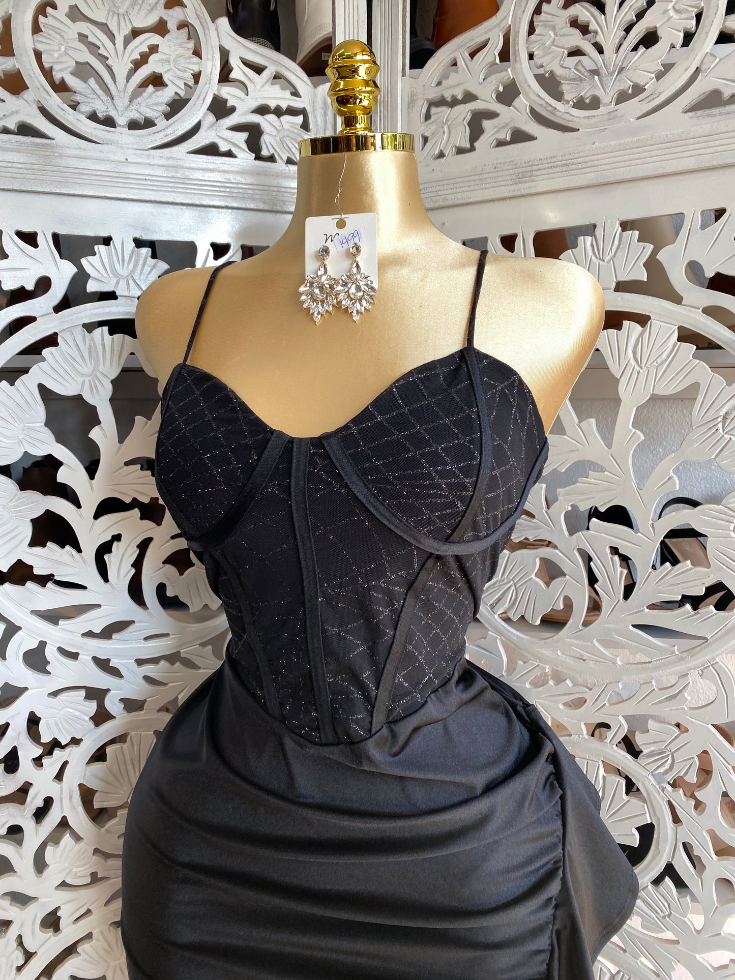 Glitter gala corset dress