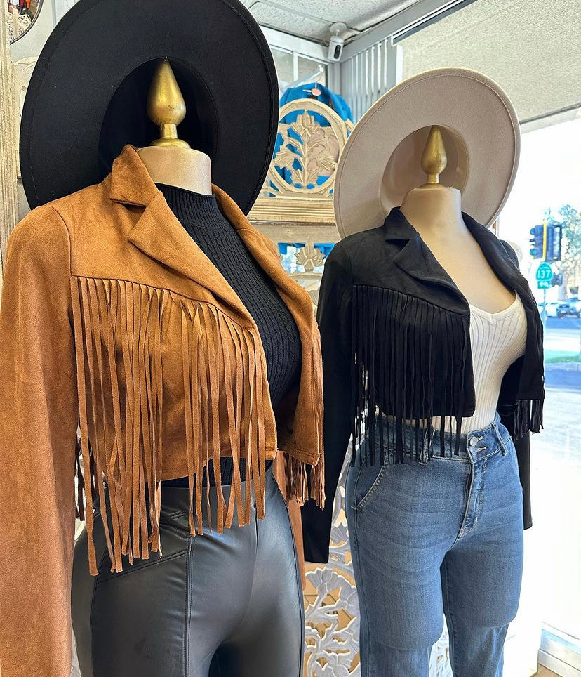 Fringe suede jacket!