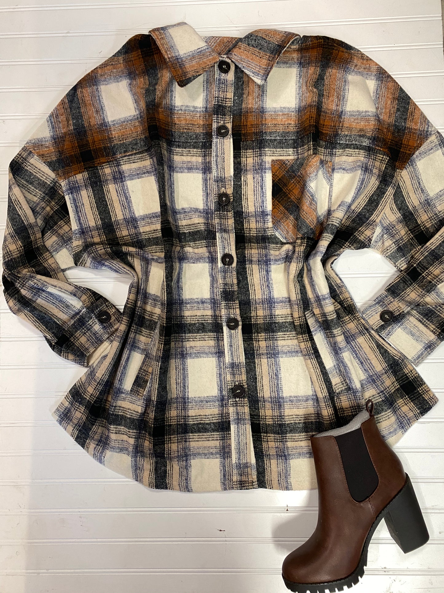 Plaid oversized Shacket