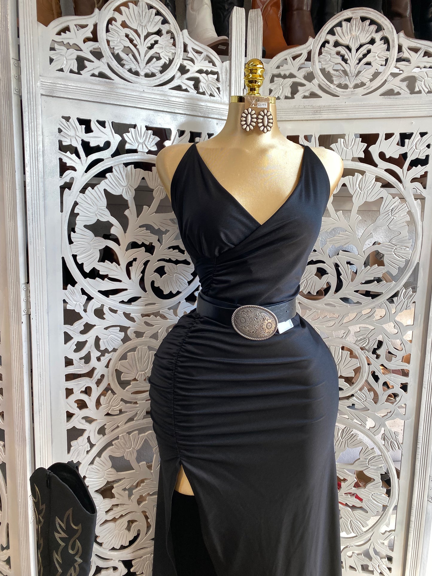 Scrunched gala corset dress