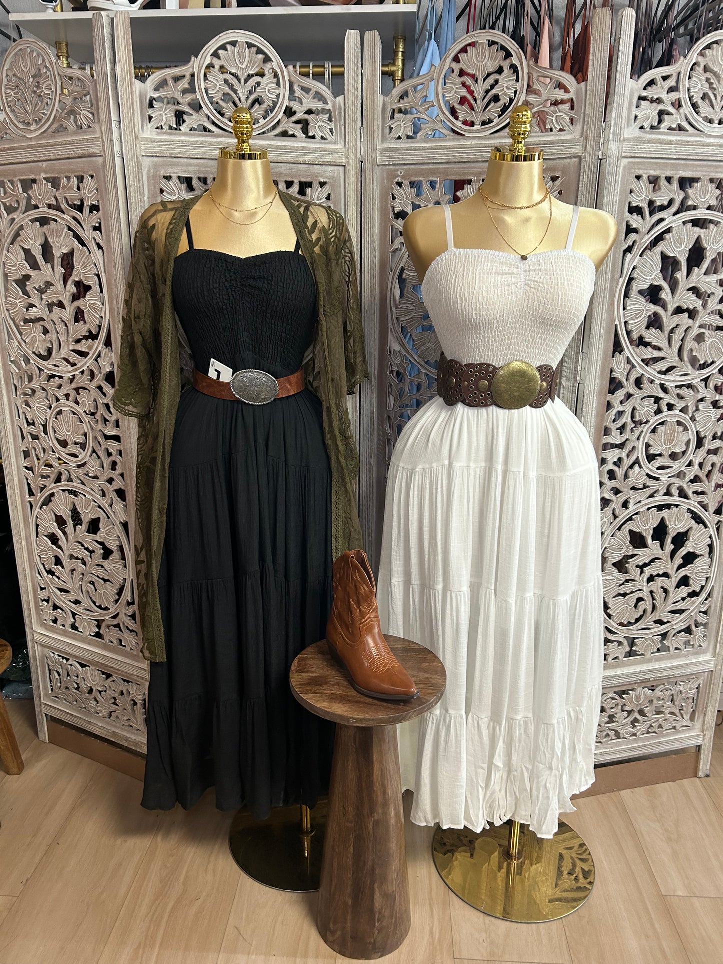 Smocked strap dress